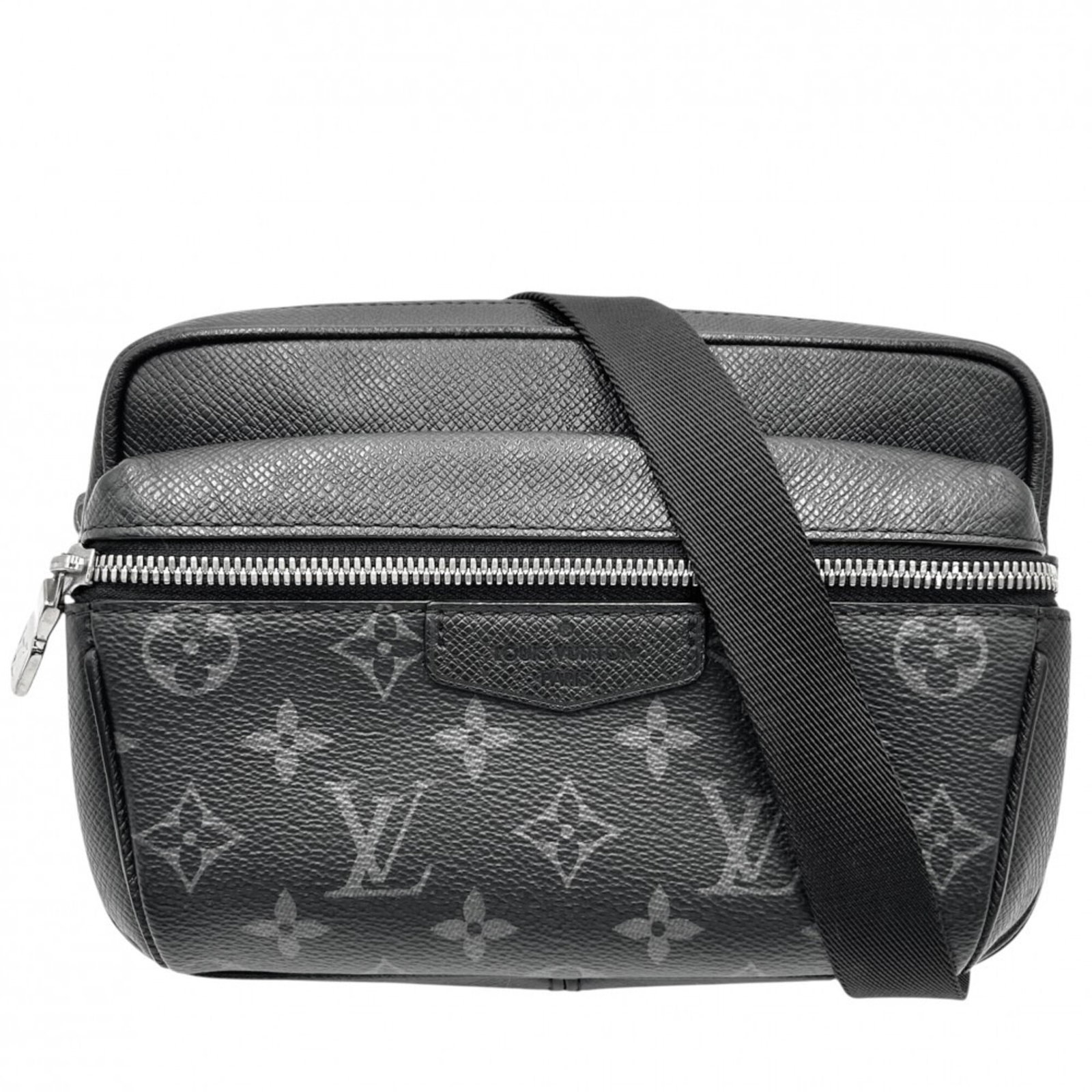 Monogram Eclipse Taiga Leather Sling Pouch Bag Fanny Pack Louis Vuitton: Monogram Eclipse Taiga Leather Sling Pouch Bag Fanny Pack Louis Vuitton Monogram Eclipse Taiga Leather Sling Pouch Bag Fanny Pack by Louis Vuitton features the iconic Monogram Eclipse pattern in Taiga