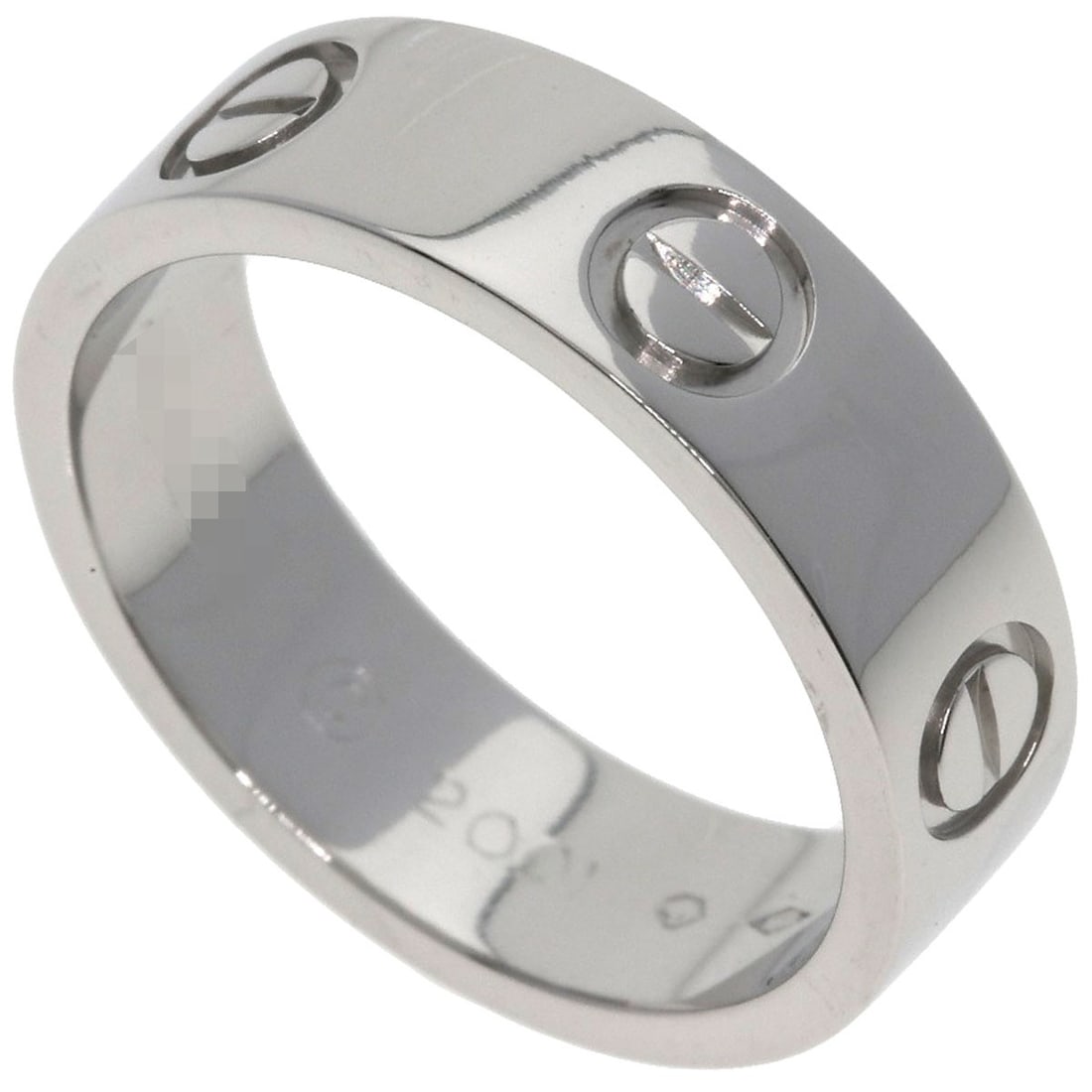 Ring Platinum Pt950 Cartier Love: Ring Platinum Pt950 Cartier Love Platinum Pt950 Cartier Love ring in silver metal, featuring a signature, is a stylish accessory. Made from high-purity platinum, this ring boasts a sleek design with