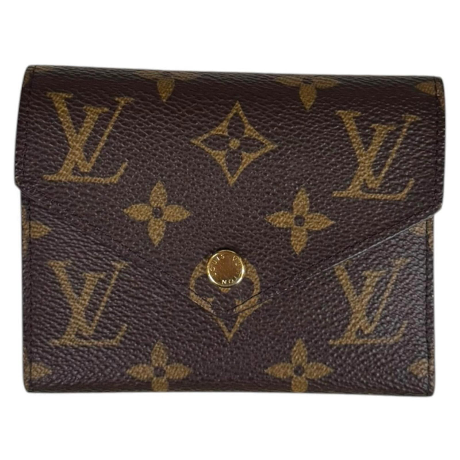 Coin purse Monogram Louis Vuitton: Coin purse Monogram Louis Vuitton Monogrammed with iconic Louis Vuitton design, this brown and fuchsia coin purse boasts a classic, timeless look. Made from high-quality materials, its compact size