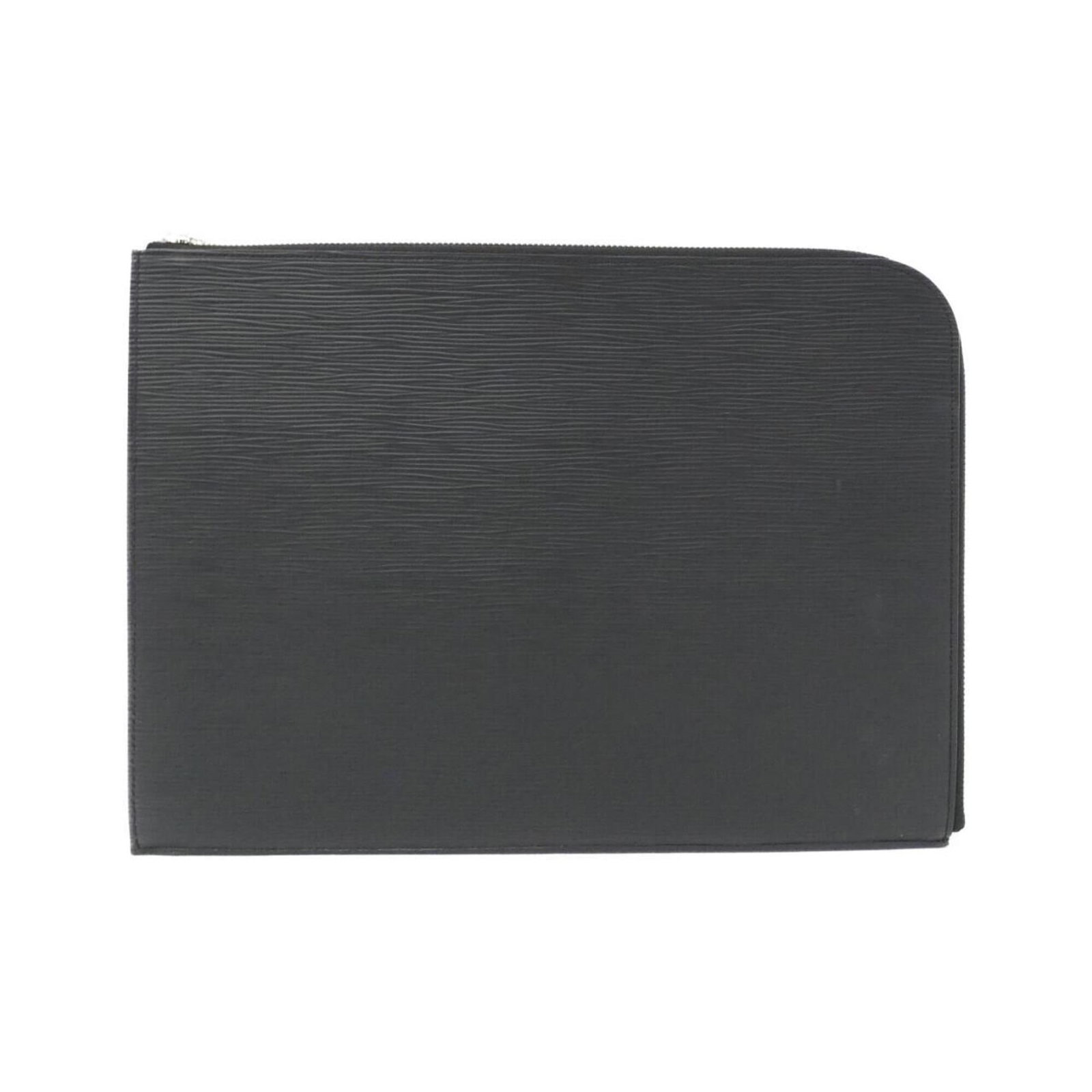 Handbag Pochette Leather Louis Vuitton: Handbag Pochette Leather Louis Vuitton Calf leather construction provides a durable and long-lasting finish for this black Louis Vuitton pochette. The silver hardware adds a touch of sophistication