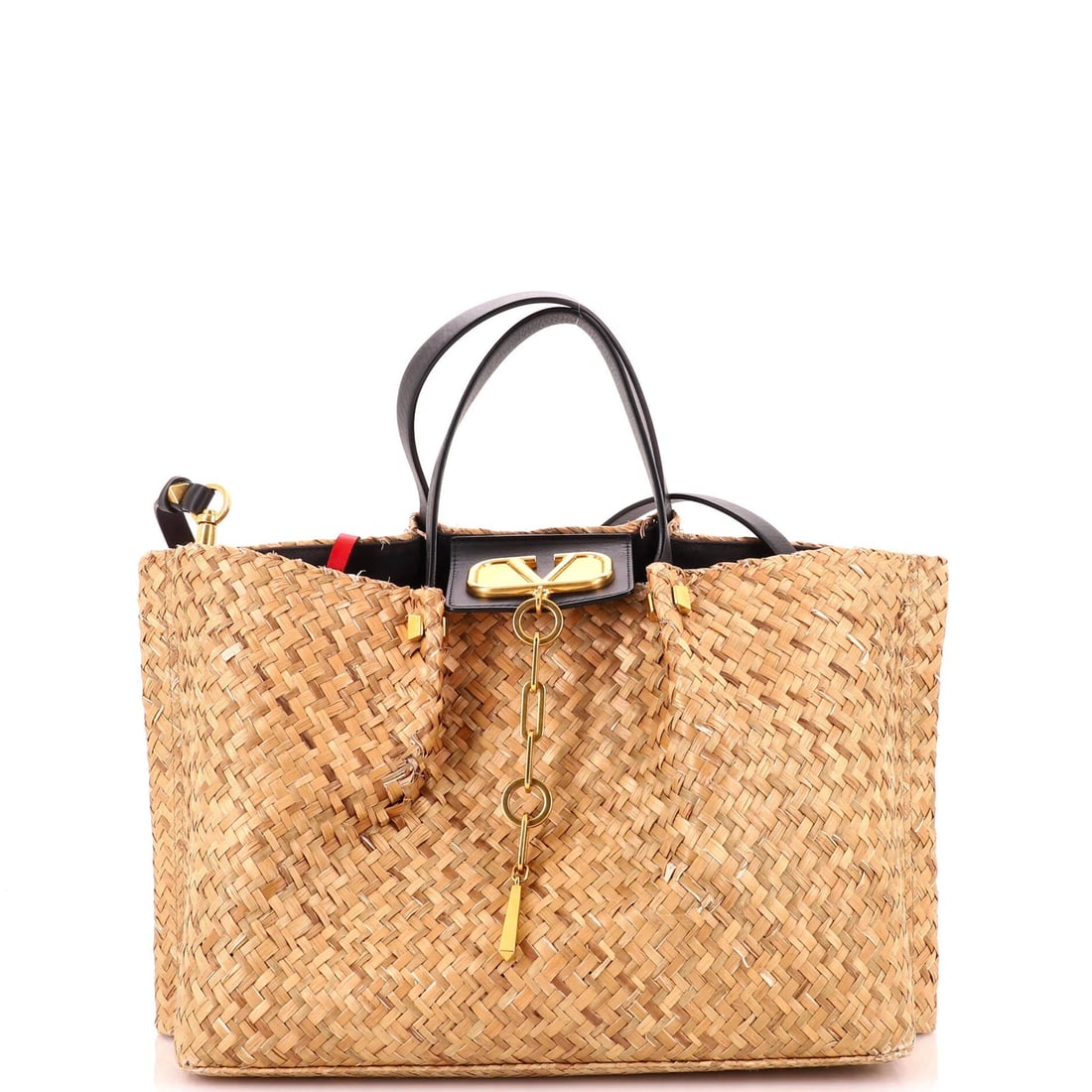 Garavani VLogo Medium Straw Escape Tote Valentino (1 of 8)