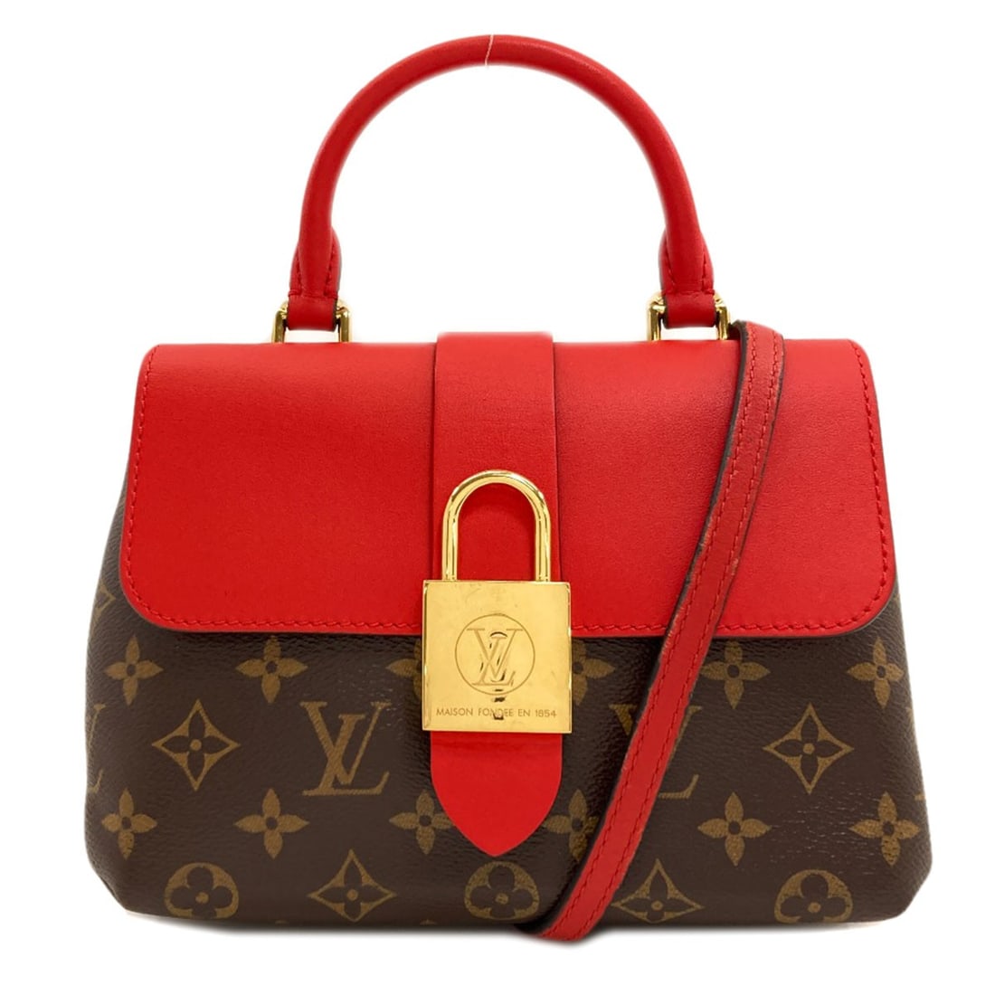 Rocky Bb Handbag Monogram Canvas Louis Vuitton M44322: Rocky Bb Handbag Monogram Canvas Louis Vuitton M44322 Red Monogram Canvas Louis Vuitton Handbag M44322. This iconic handbag features the classic monogram canvas design in bold red, a timeless and
