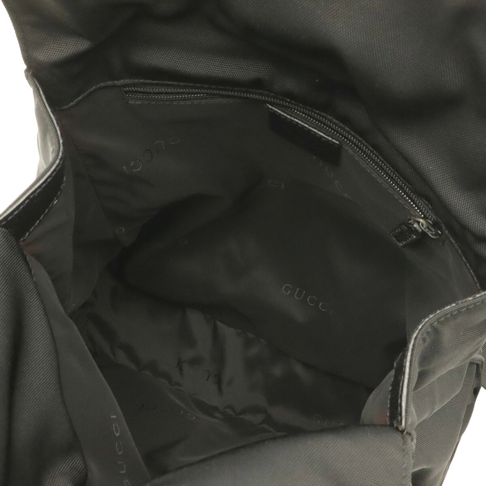 Nylon Leather Backpack Gucci - 7