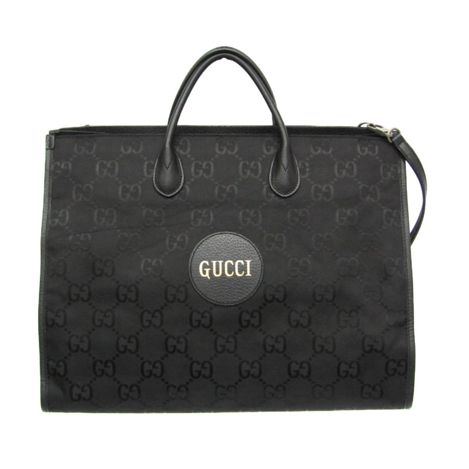 Gucci Handbag Shoulder Bag Nylon Canvas Leather: Gucci Handbag Shoulder Bag Nylon Canvas Leather Nylon canvas and leather combine in this Gucci Off the Grid GG shoulder bag, featuring a black color and open closure. The bag includes a zipper pocket