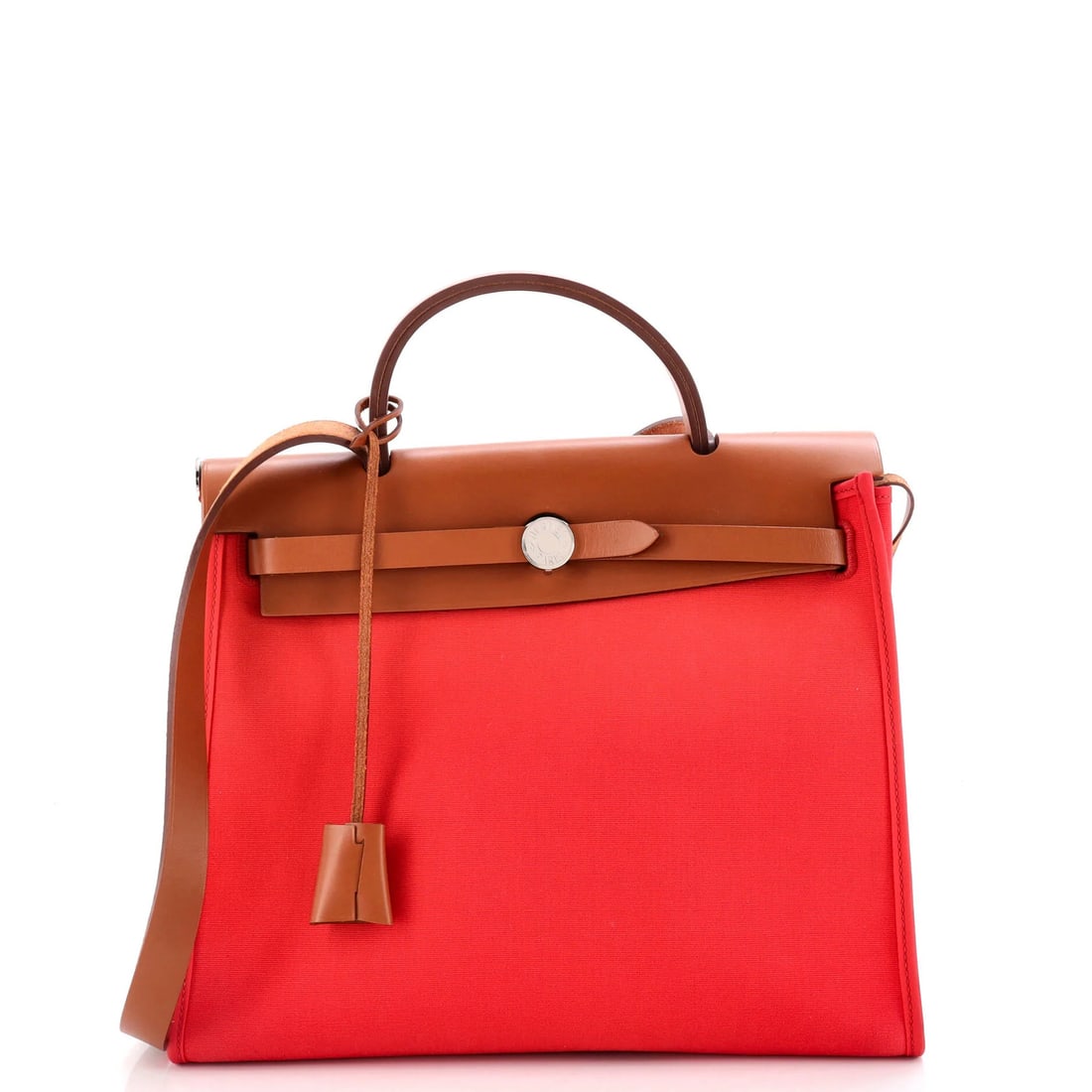 Herbag Hermes Leather Toile 31 Zip: Herbag Hermes Leather Toile 31 Zip Pink Herm?s Leather Toile 31 Zip Bag, featuring a vibrant pink canvas interior and exterior, with a classic shoulder design and gold palladium hardware. The bag