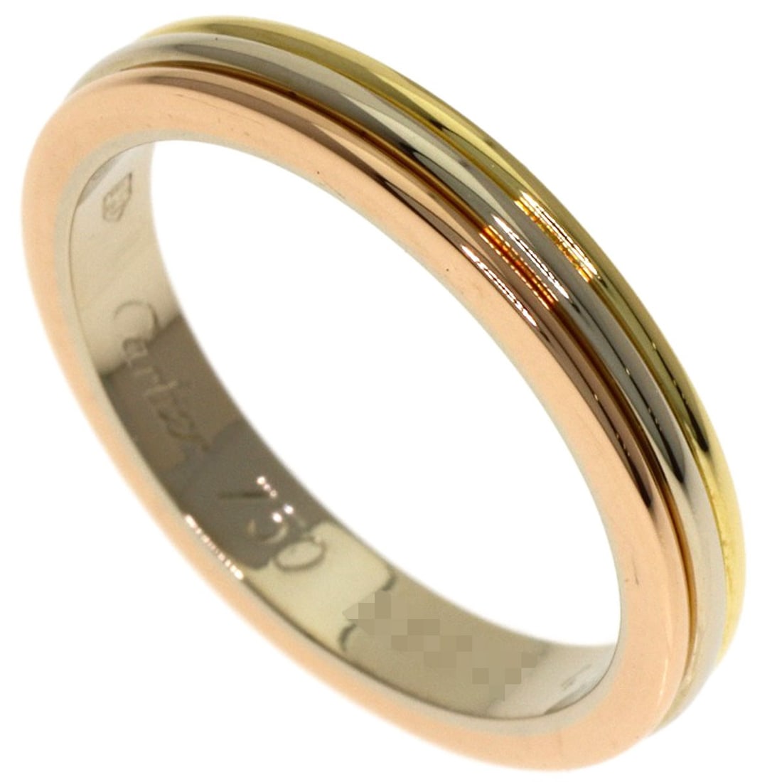 Cartier Three Colors Ring K18 Yellow Gold K18 White: Cartier Three Colors Ring K18 Yellow Gold K18 White Cartier Three Colors Ring in K18 Yellow Gold and White. This K18 Yellow Gold ring features a unique three-color design, showcasing the beauty of