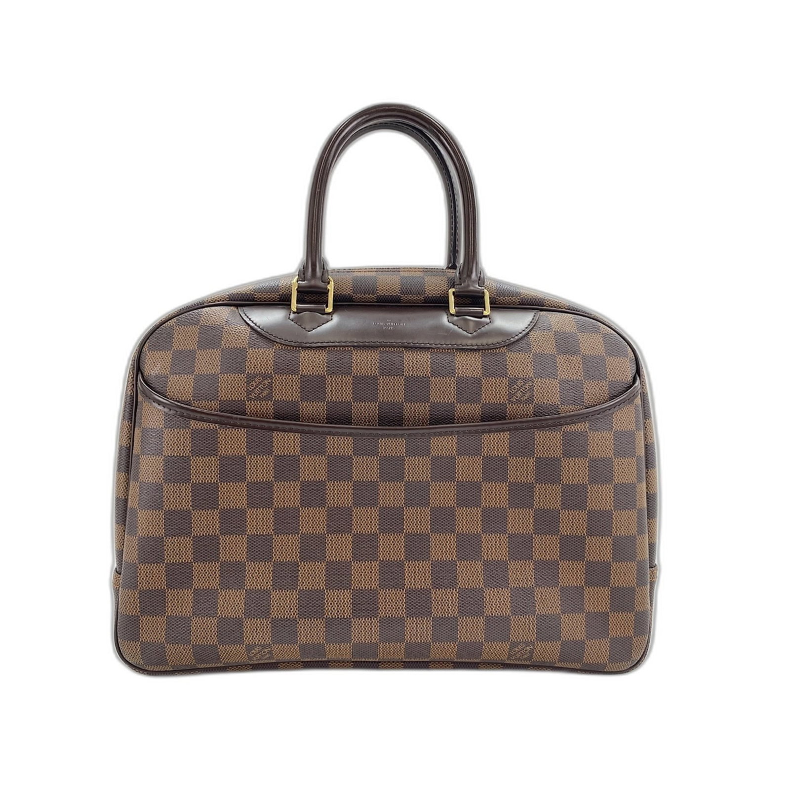 Handbag Louis Vuitton: Handbag Louis Vuitton Brown Louis Vuitton handbag with dimensions 28cm x 34cm x 14cm, offering a classic and timeless design. This stylish accessory features a signature on the exterior, adding a