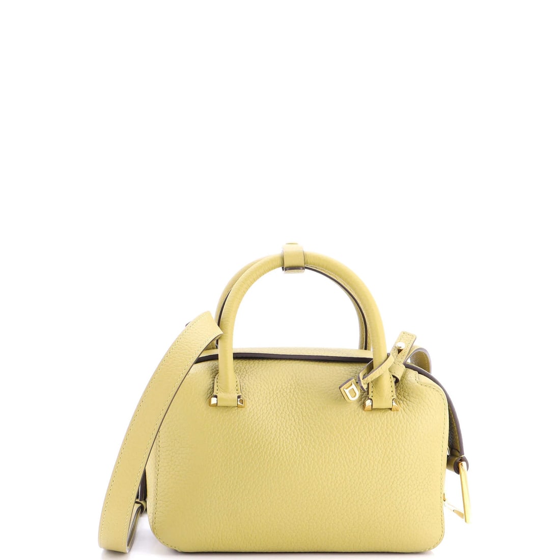 Cool Box Leather Mini Delvaux Bag: Cool Box Leather Mini Delvaux Bag The Delvaux Cool Box Leather Mini Bag is a stylish and compact cross body bag with a rich green exterior and suede interior. Minor creases and scuffs add a touch of