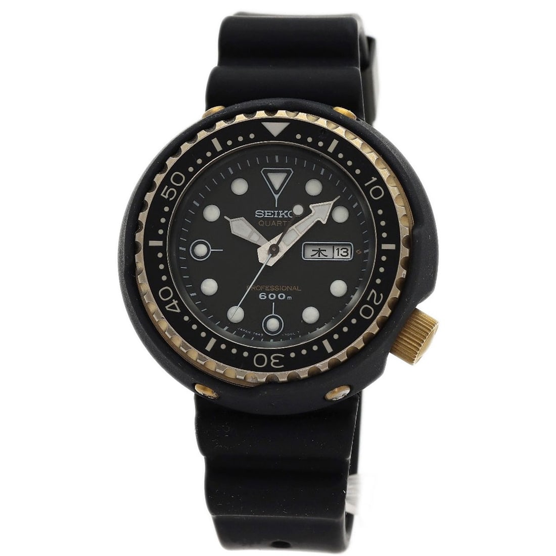 Spyf018 Titanium Watches Scuba Prospex 600 Seiko Rubber: Spyf018 Titanium Watches Scuba Prospex 600 Seiko Rubber Titanium construction provides a strong and durable foundation for this black Scuba Prospex 600 Seiko watch, featuring a 49.4mm case size and