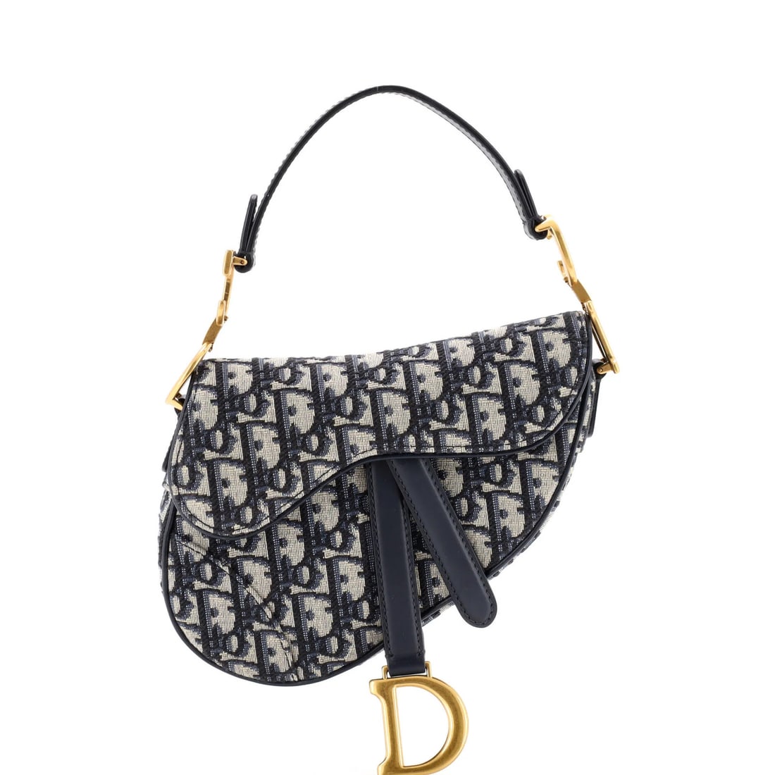 Canvas Oblique Christian Dior Saddle Mini: Canvas Oblique Christian Dior Saddle Mini Canvas Oblique Christian Dior Saddle Mini - A stylish and compact shoulder bag with a signature blue canvas exterior, featuring a classic oblique design and