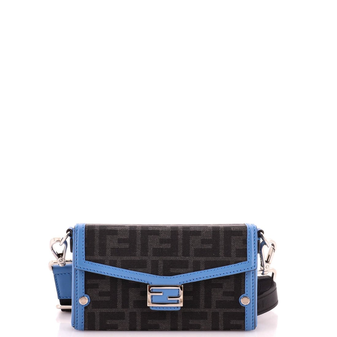 Fendi baguette soft trunk phone pouch Zucca canvas leather: Fendi baguette soft trunk phone pouch Zucca canvas leather Soft and stylish, this Fendi Baguette Soft Trunk Phone Pouch features a unique blend of Zucca canvas and leather exterior. The canvas