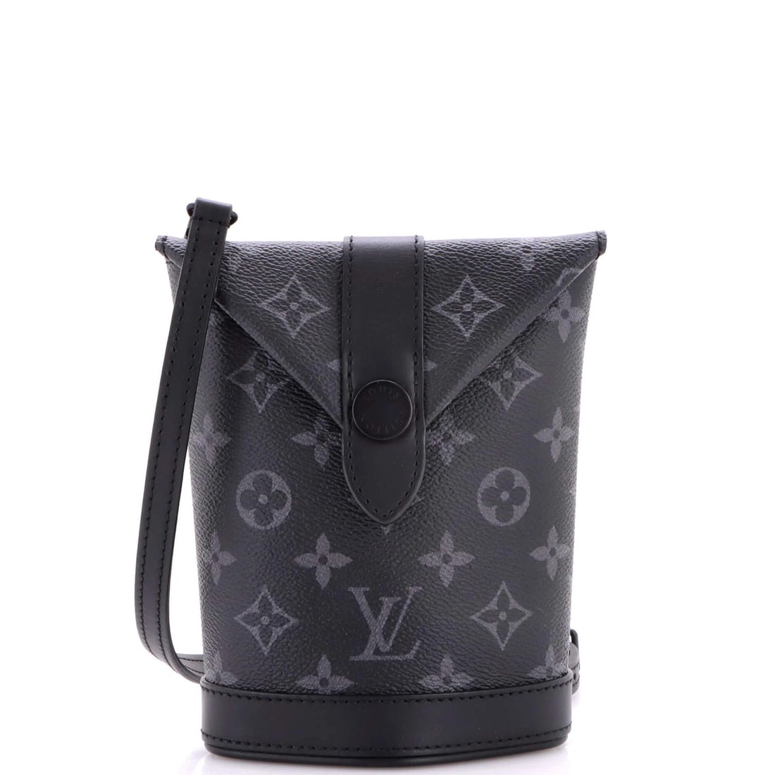 Canvas Monogram Eclipse Envelope Pouch Vuitton Louis: Canvas Monogram Eclipse Envelope Pouch Vuitton Louis Canvas Monogram Eclipse Envelope Pouch Vuitton Louis is a stylish canvas shoulder bag with a classic design. Measuring 7" tall, 5" wide, and 3.5"