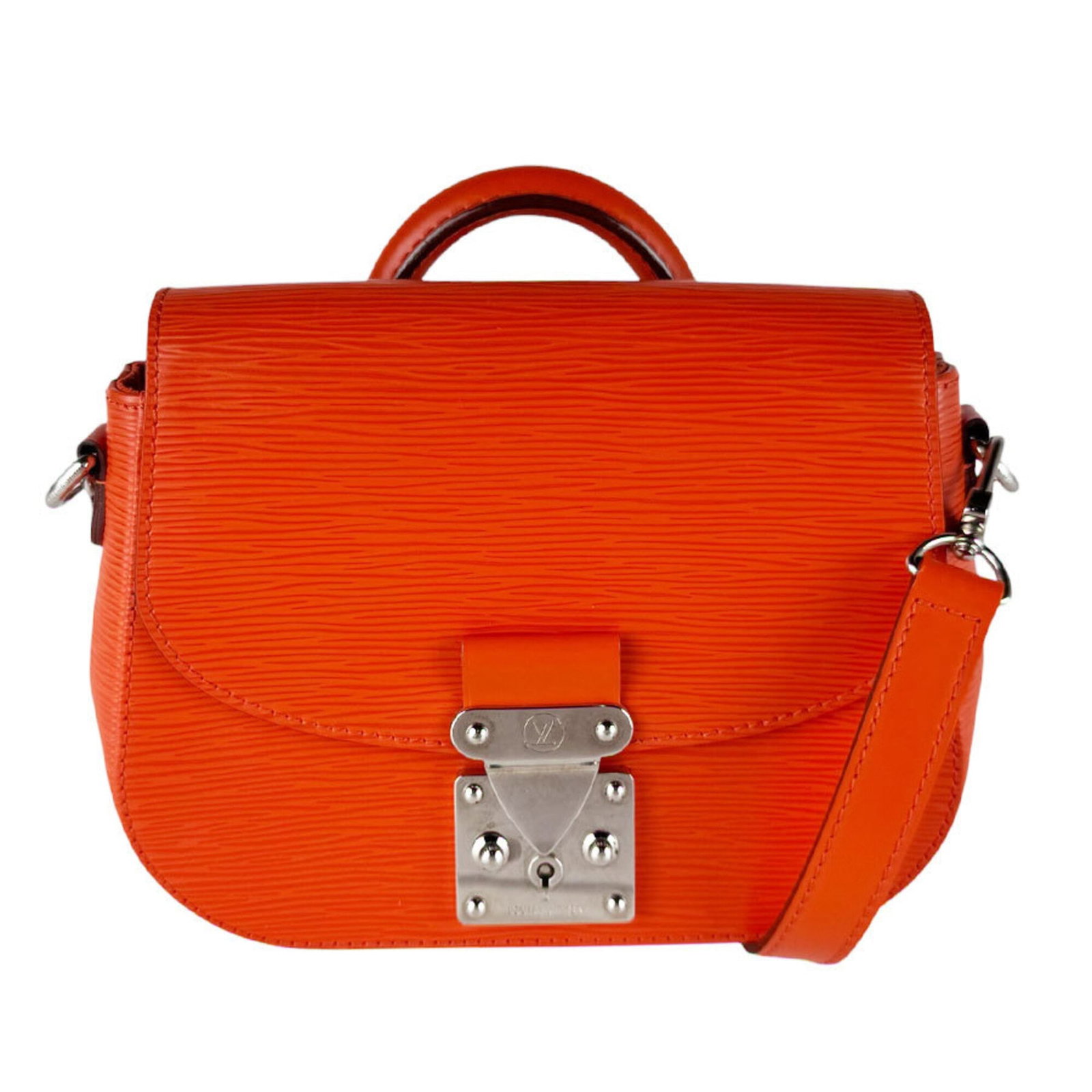 Leather Epi Bag Vuitton Louis: Leather Epi Bag Vuitton Louis Epi leather construction gives this Louis Vuitton bag its distinctive look and feel. With its Pimont color and classic design, this 17cm x 22cm x 7cm shoulder bag is a