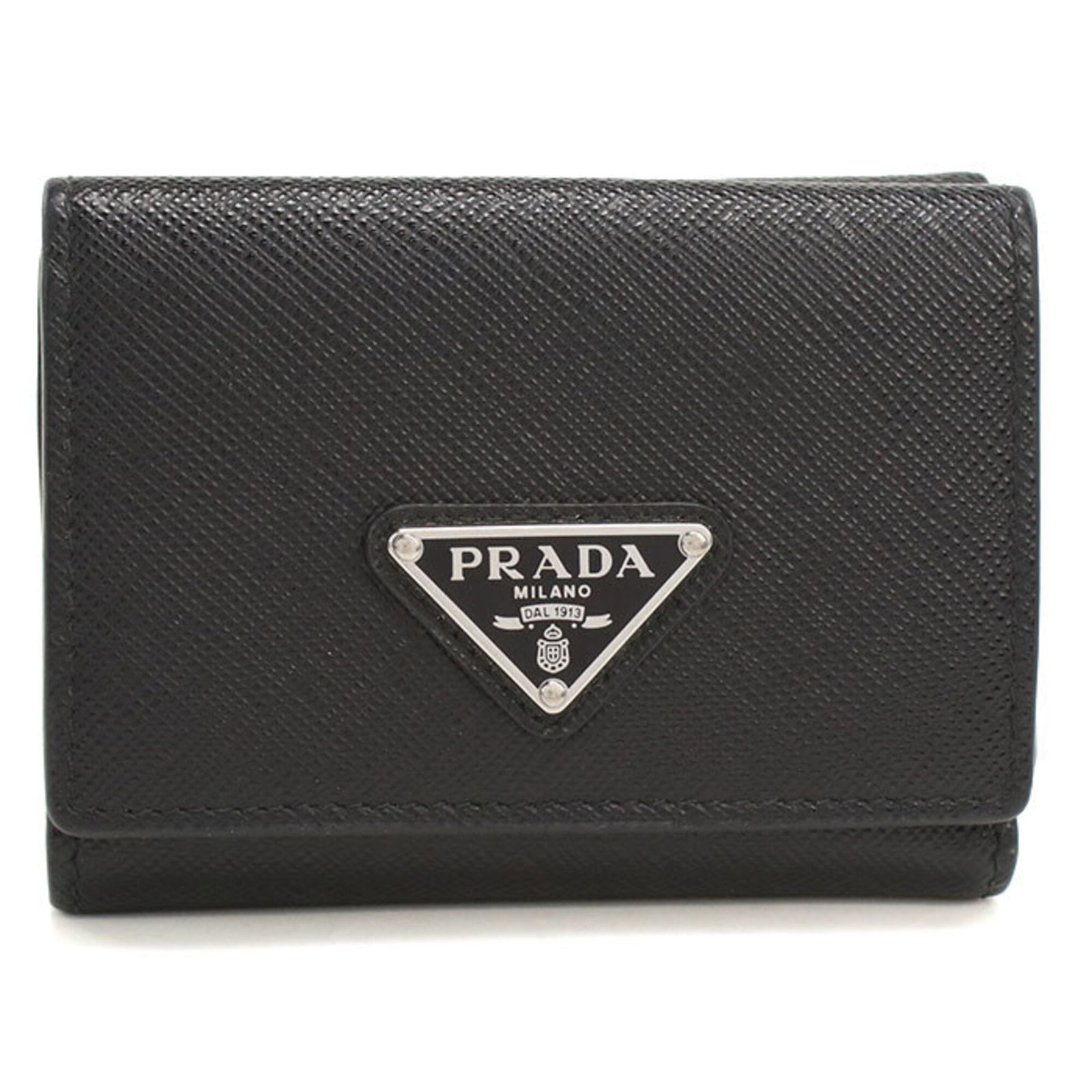 Prada Wallet (Tri-Fold) Leather: Prada Wallet (Tri-Fold) Leather The Prada Country of Origin: Italy MPN: 2MH042 Tri-Fold Leather Wallet is a sleek and sophisticated accessory. Made from high-quality leather, this tri-fold wallet