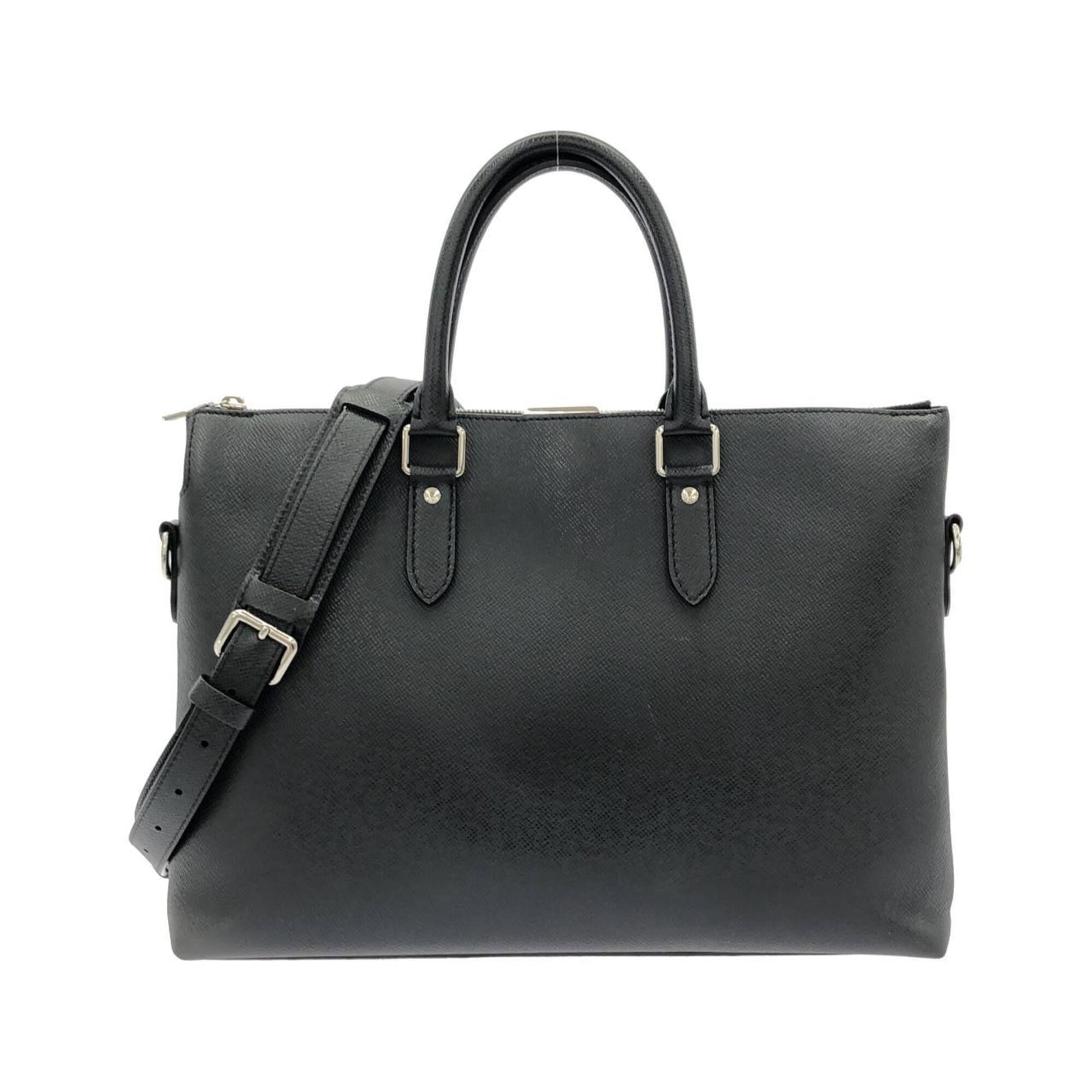Handbag Briefcase Leather Louis Vuitton: Handbag Briefcase Leather Louis Vuitton Black Calfskin Leather Louis Vuitton Briefcase Briefcase with dimensions 28cm x 40cm x 7cm. Made from high-quality leather, this classic briefcase features a