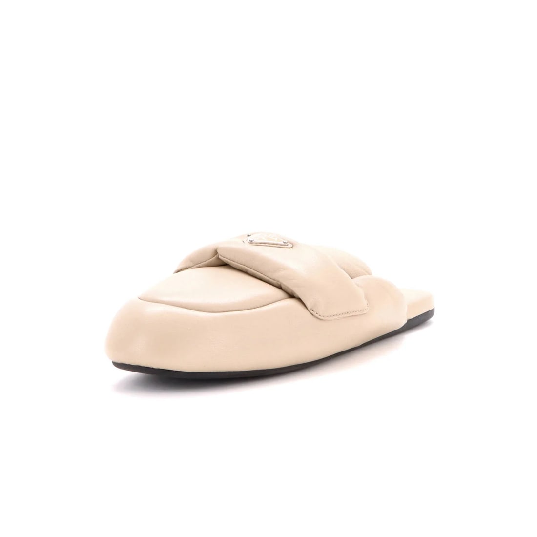 Padded Leather Prada Mule Loafers Triangle Logo (1 of 5)