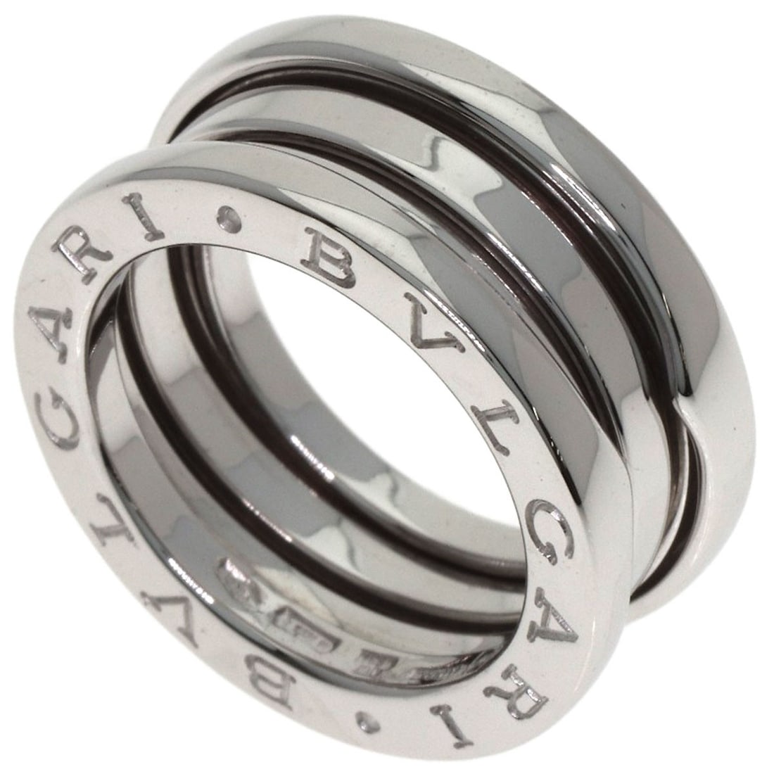 Bvlgari B.Zero1 2 Band #49 Ring K18 White Gold: Bvlgari B.Zero1 2 Band #49 Ring K18 White Gold Bvlgari B.Zero1 2 Band #49 Ring K18 White Gold features a sleek design with a silver metal exterior and K18 white gold material, showcasing the brand's s