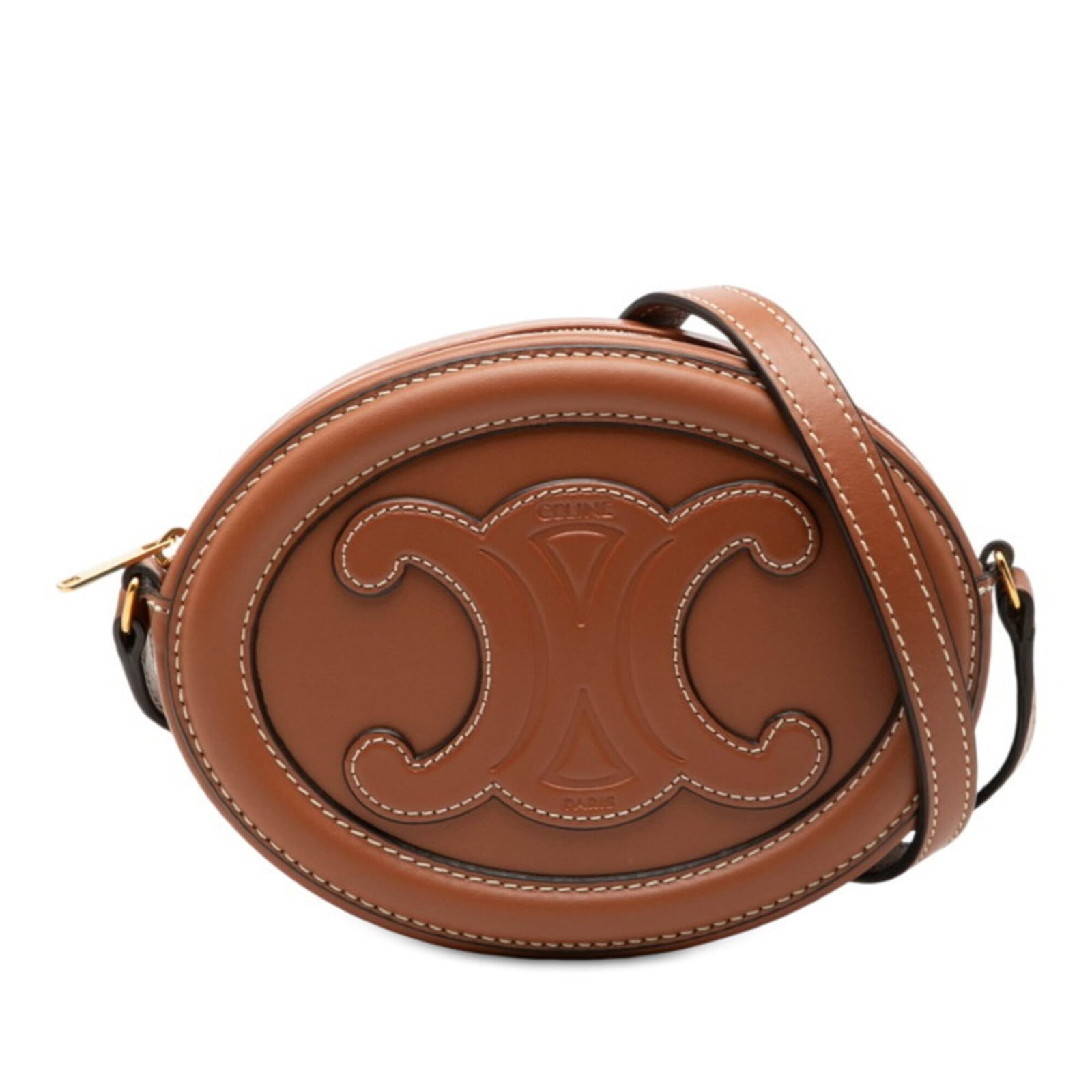 Shoulder Bag Leather Celine: Shoulder Bag Leather Celine Brown leather shoulder bag from Celine, measuring 12cm x 16cm x 4cm, with classic design and premium leather construction. This stylish bag features a timeless design,