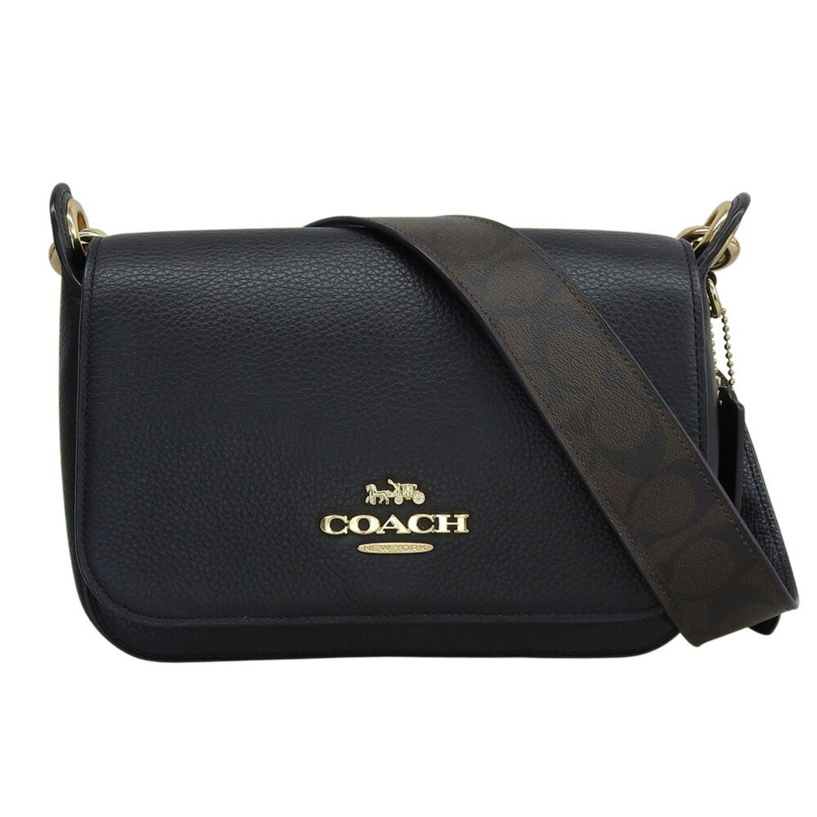 Shoulder Bag Leather Coach: Shoulder Bag Leather Coach Black leather shoulder bag from Coach, measuring 15cm x 22cm x 7.8cm. This stylish bag features high-quality leather construction and a sleek design. Item Specifics: Brand: