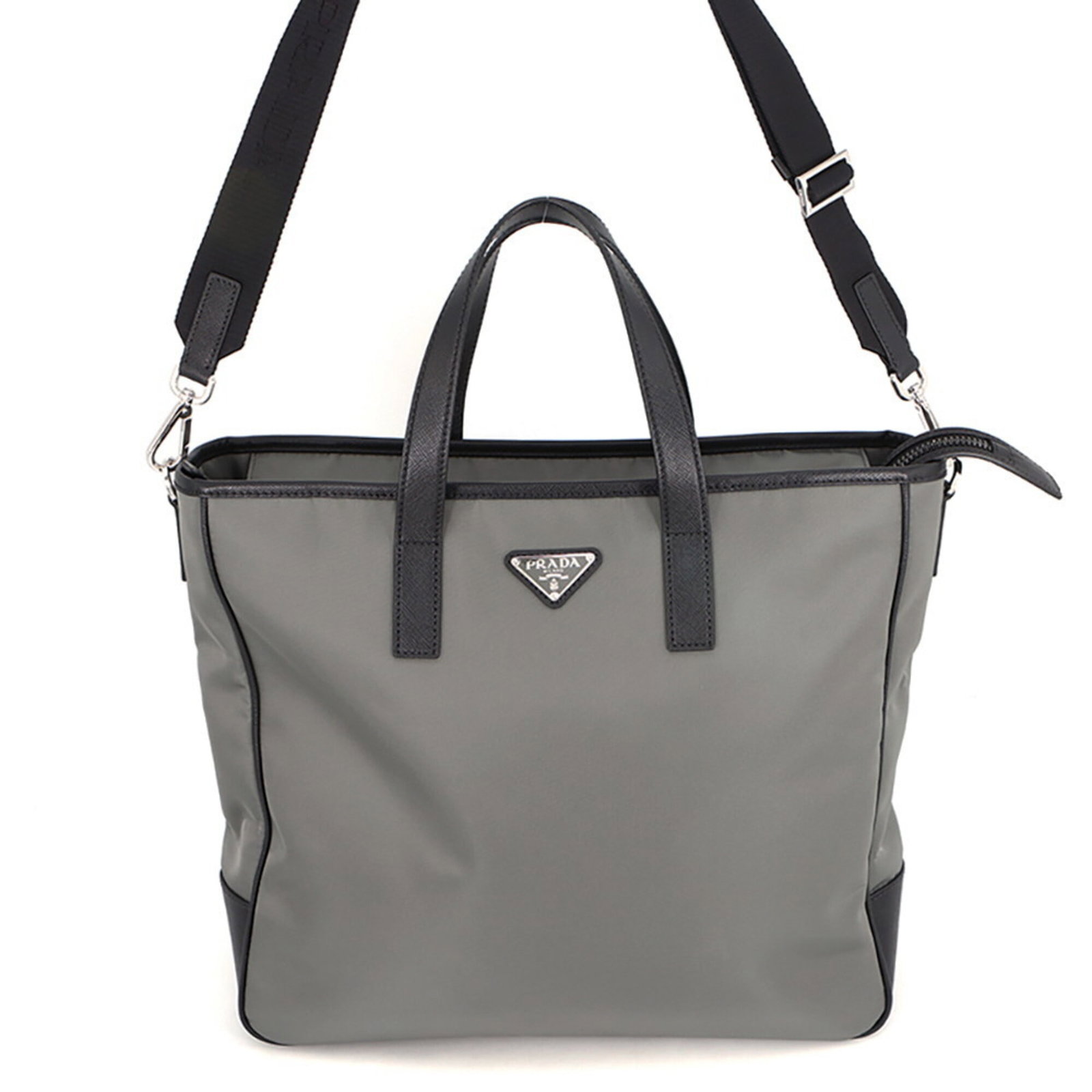 Saffiano Nylon Prada Handbag Tote: Saffiano Nylon Prada Handbag Tote Saffiano Nylon Prada Handbag Tote is made from high-quality Saffiano Nylon material, featuring a durable and water-resistant design. The bag boasts a sleek black and