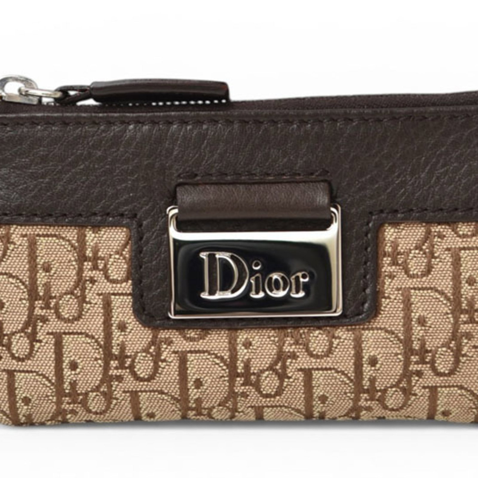 Canvas Leather Pouch Dior Christian: Canvas Leather Pouch Dior Christian Canvas Leather Pouch Dior Christian - A stylish and versatile accessory, this pouch features a combination of canvas and leather materials, with a beige and brown c
