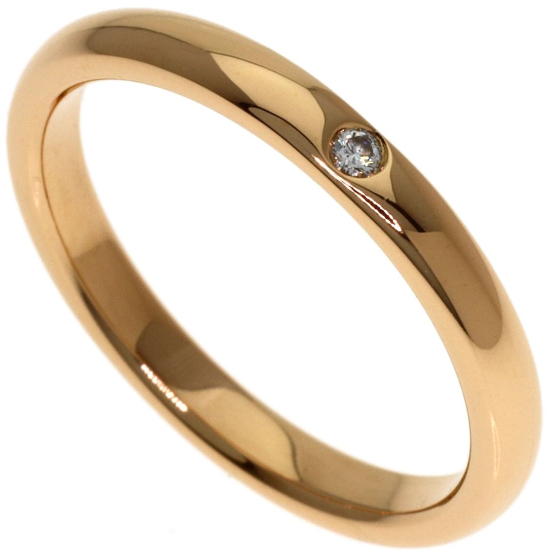 Tiffany&Co. Wedding 1P Diamond Ring K18 Pink Gold: Tiffany&Co. Wedding 1P Diamond Ring K18 Pink Gold K18 Pink Gold Diamond Ring with a 1P Diamond Main Stone. This Tiffany&Co. ring showcases a 1P diamond set in K18 pink gold, a high-purity gold alloy. 