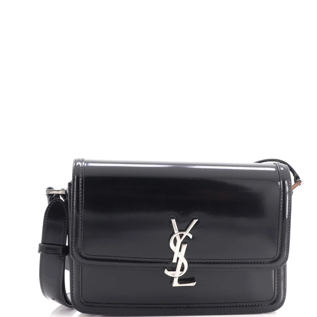 Patent Medium Saint Laurent Solferino Bag: Patent Medium Saint Laurent Solferino Bag Patent Medium Saint Laurent Solferino Bag - A stylish and sleek shoulder bag with a unique patent leather exterior, featuring a classic design with subtle