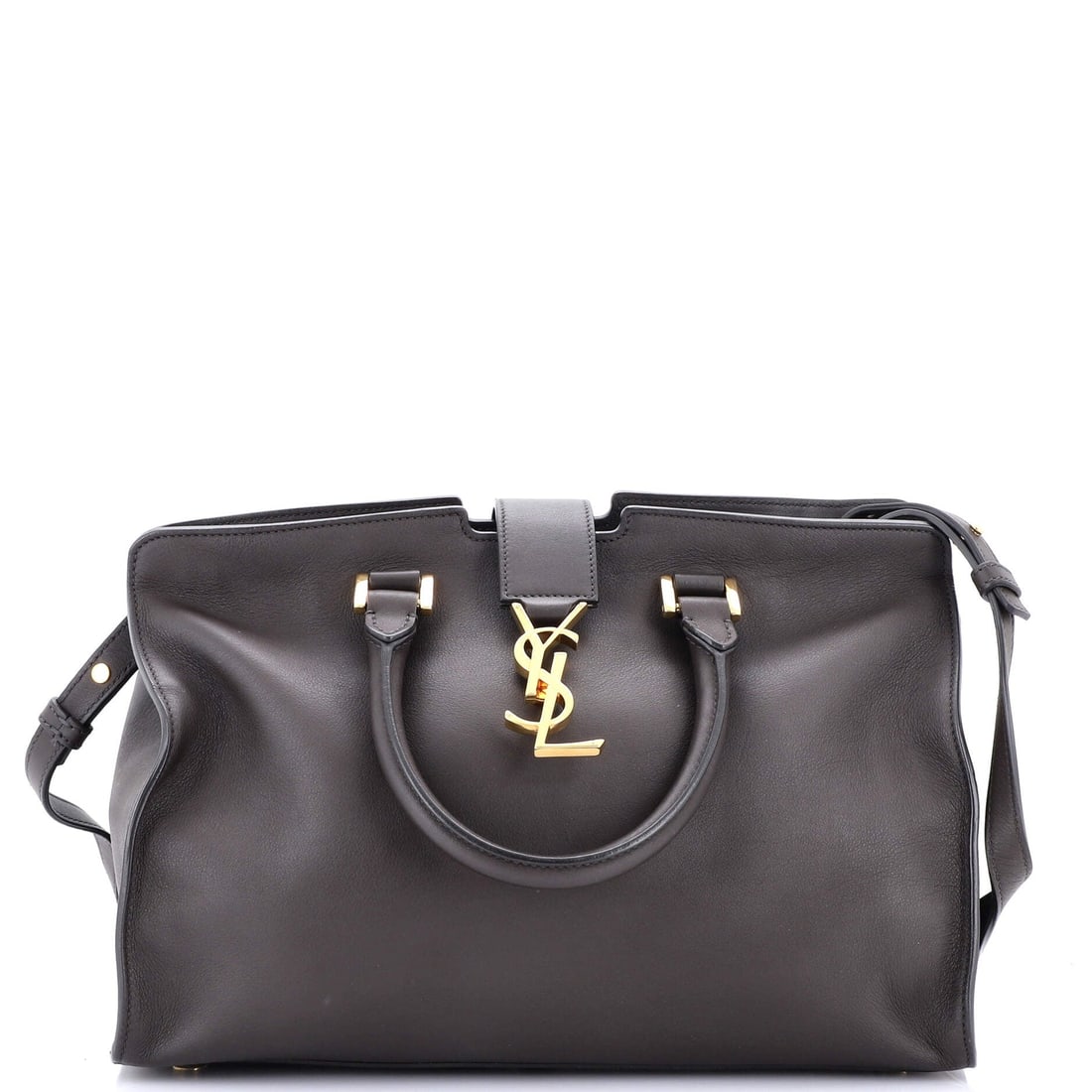 Monogram Leather Cabas Downtown Small Saint: Monogram Leather Cabas Downtown Small Saint Small, stylish, and effortlessly chic, this Monogram Leather Cabas Downtown Small Saint tote boasts a rich brown leather exterior with subtle gold