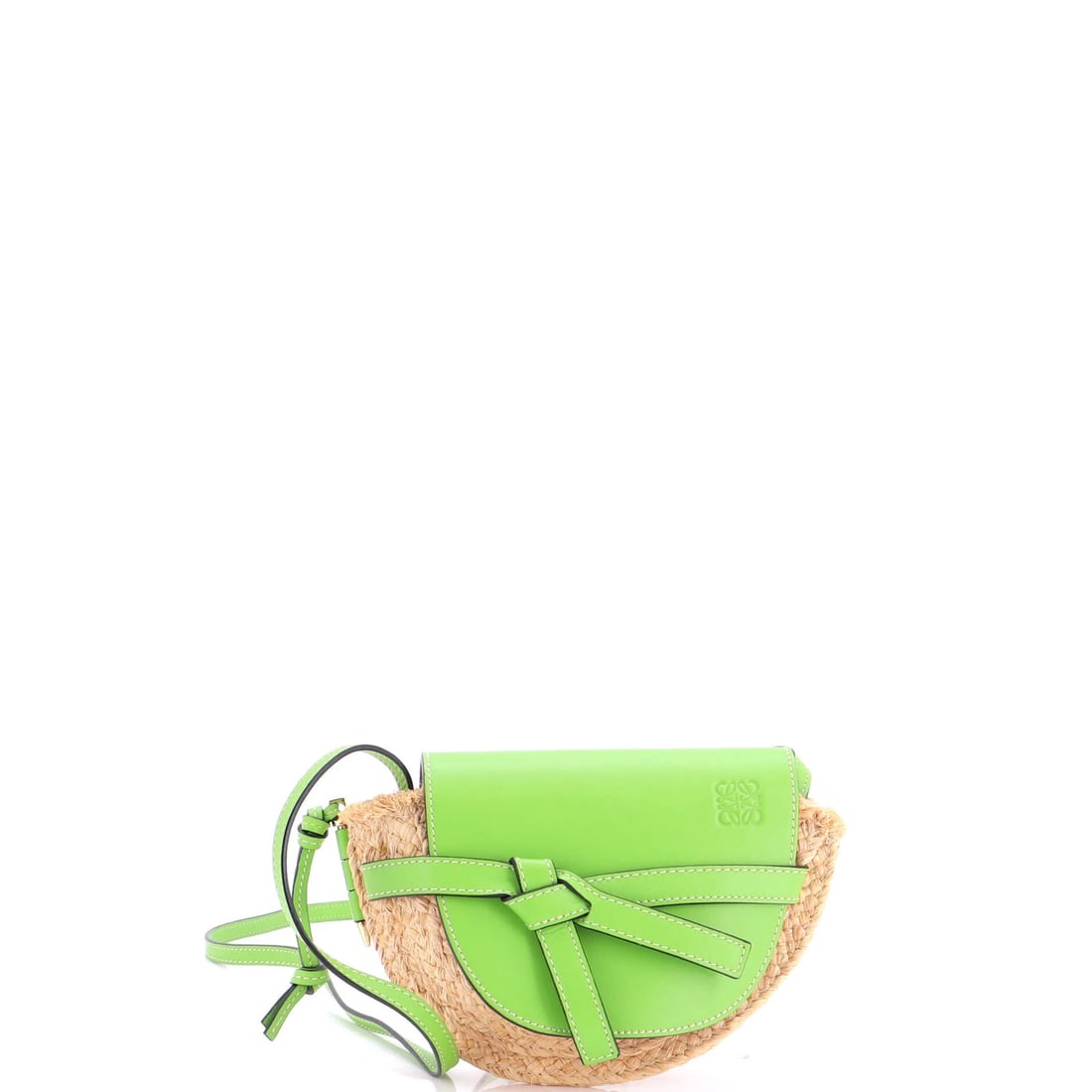 Gate Leather Shoulder Leather Mini Raffia: Gate Leather Shoulder Leather Mini Raffia The Gate Leather Shoulder Bag features a unique combination of leather and raffia, giving it a distinctive look. This mini cross body bag measures 4.5" tall,