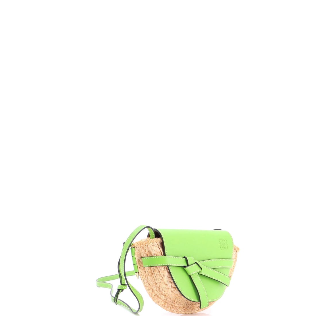 Gate Leather Shoulder Leather Mini Raffia - 2