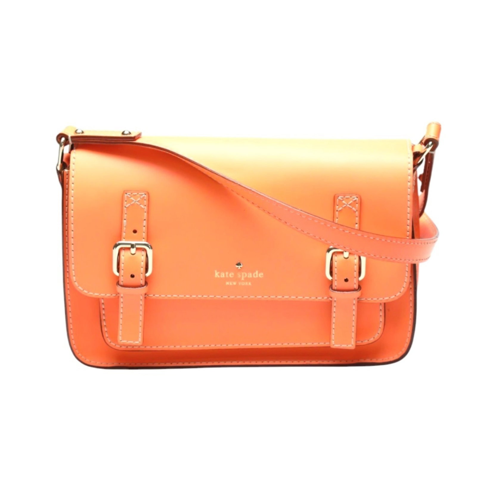 Kate Spade Pochette Leather Bag Shoulder: Kate Spade Pochette Leather Bag Shoulder Kate Spade Pochette Leather Bag Shoulder - A vibrant orange leather shoulder bag with a classic design, measuring 16cm x 25cm x 8.5cm. This stylish bag