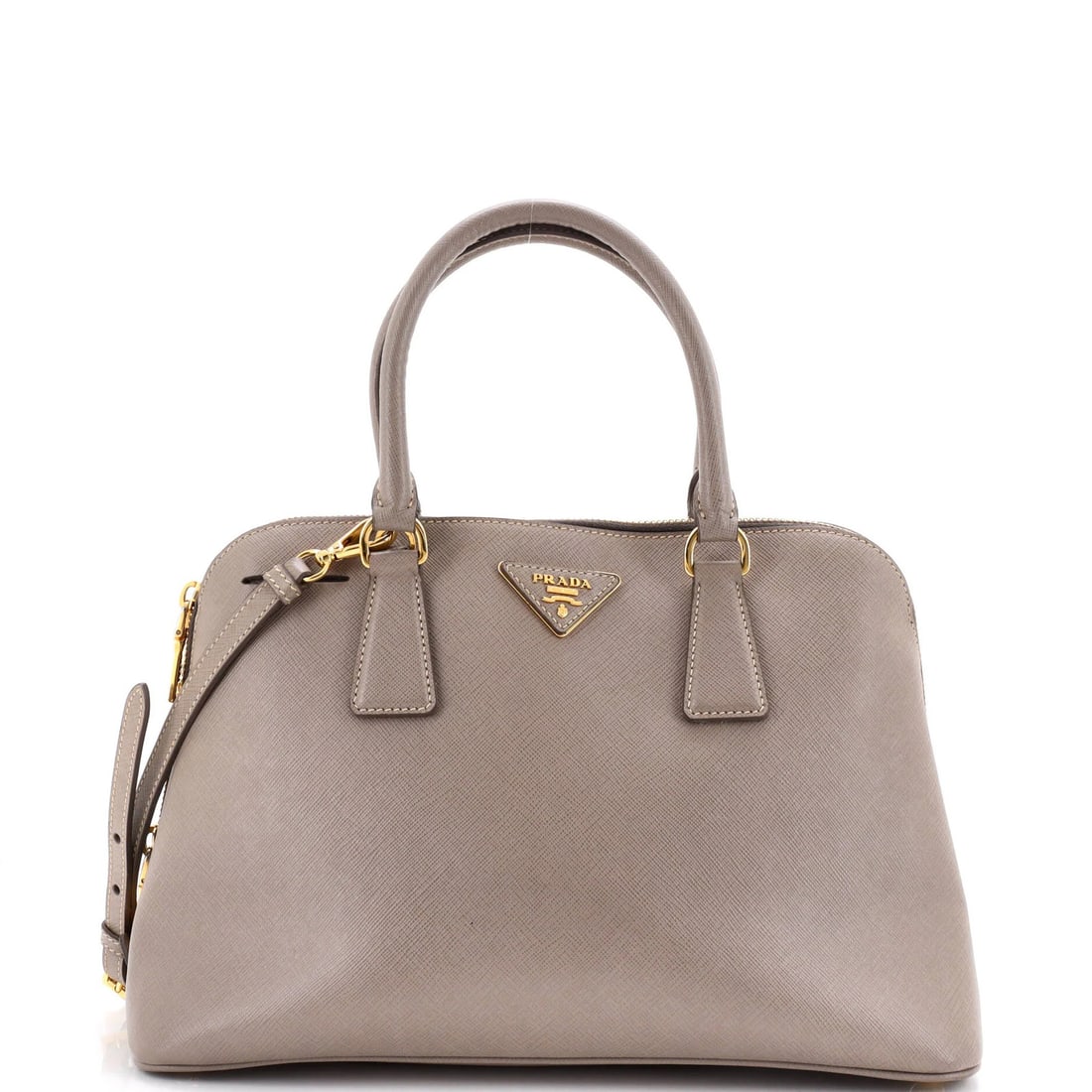 Medium Saffiano Leather Prada Bag Promenade: Medium Saffiano Leather Prada Bag Promenade Saffiano Leather Prada Bag in Neutral Color, Perfect for Everyday Use. This Medium Saffiano Leather Prada Promenade Bag features a neutral exterior color,