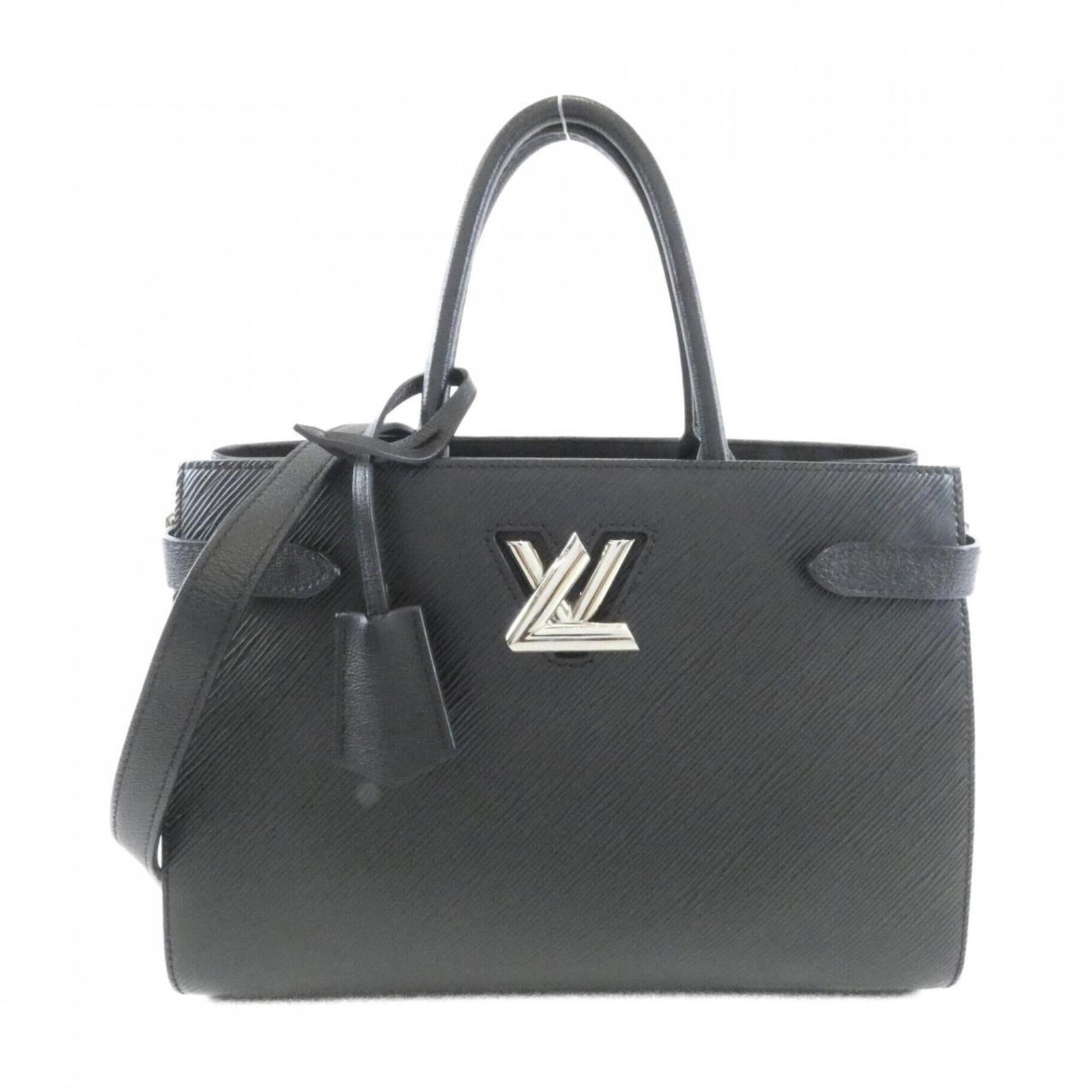 Handbag Leather Louis Vuitton: Handbag Leather Louis Vuitton Handbag Leather Louis Vuitton is made from high-quality Calf leather and features a sleek black design with silver hardware. Measuring 22cm x 31cm x 13cm, it is a stylish