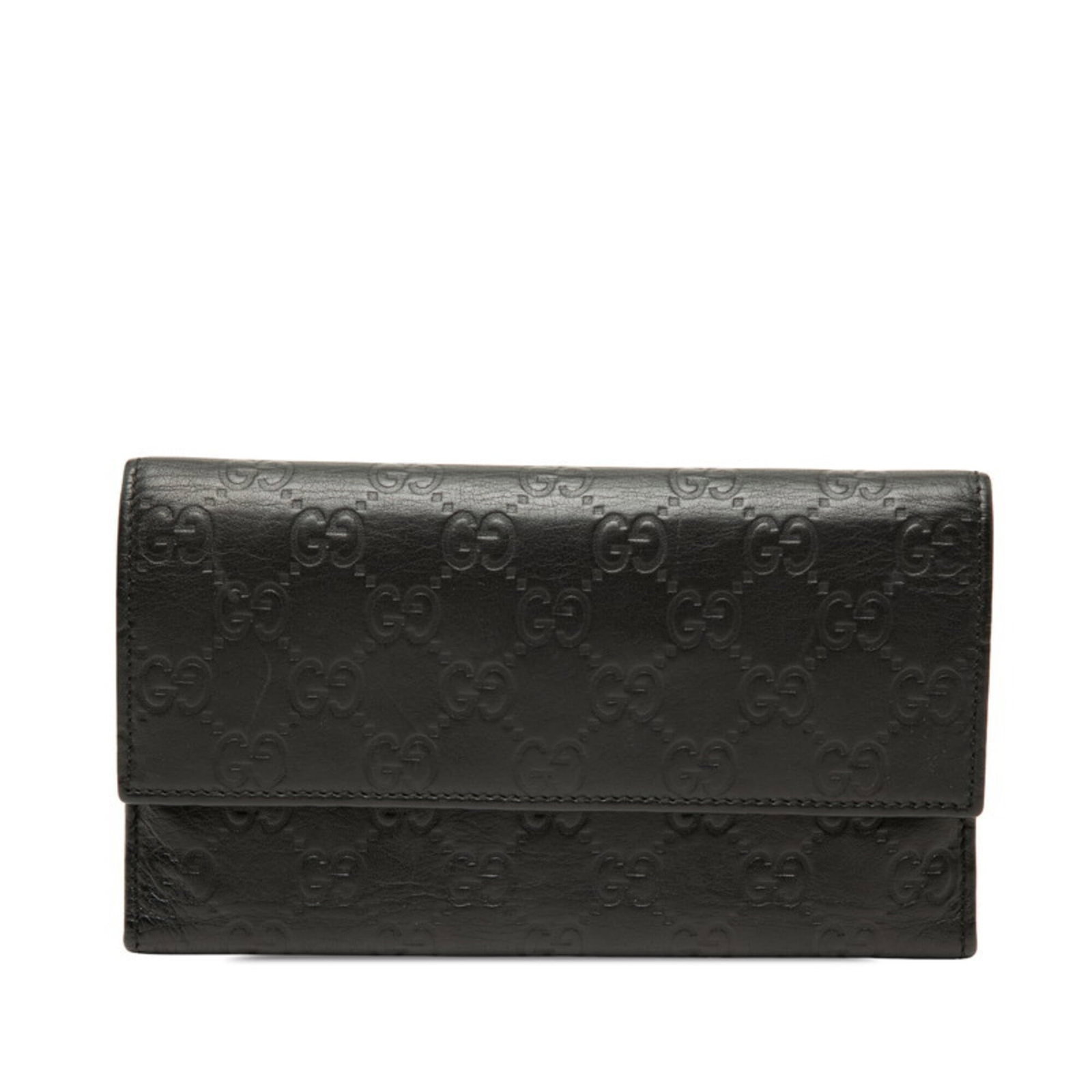 Long Wallet Leather Gucci Tri-Fold