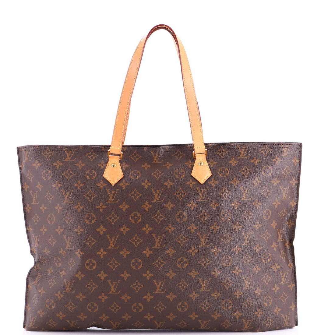 All In Handbag Monogram Louis Vuitton GM Canvas: All In Handbag Monogram Louis Vuitton GM Canvas Brown Louis Vuitton GM Canvas All In Handbag Monogram Tote features a classic canvas exterior with gold hardware and a brown interior. The bag has a wor