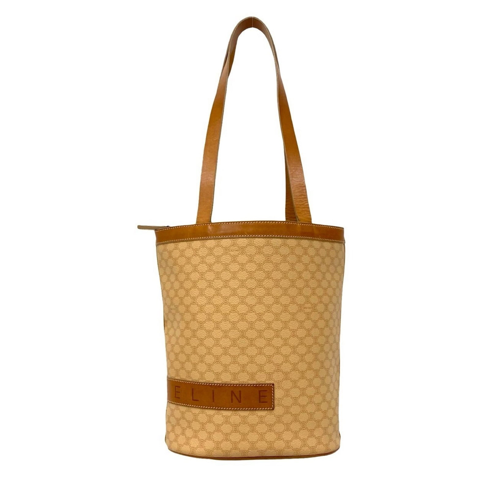 Celine Leather Tote Bag Pvc Shoulder: Celine Leather Tote Bag Pvc Shoulder The Celine Leather Tote Bag is a stylish and practical shoulder bag made from high-quality leather and PVC. Its classic design and timeless brown color make it a v