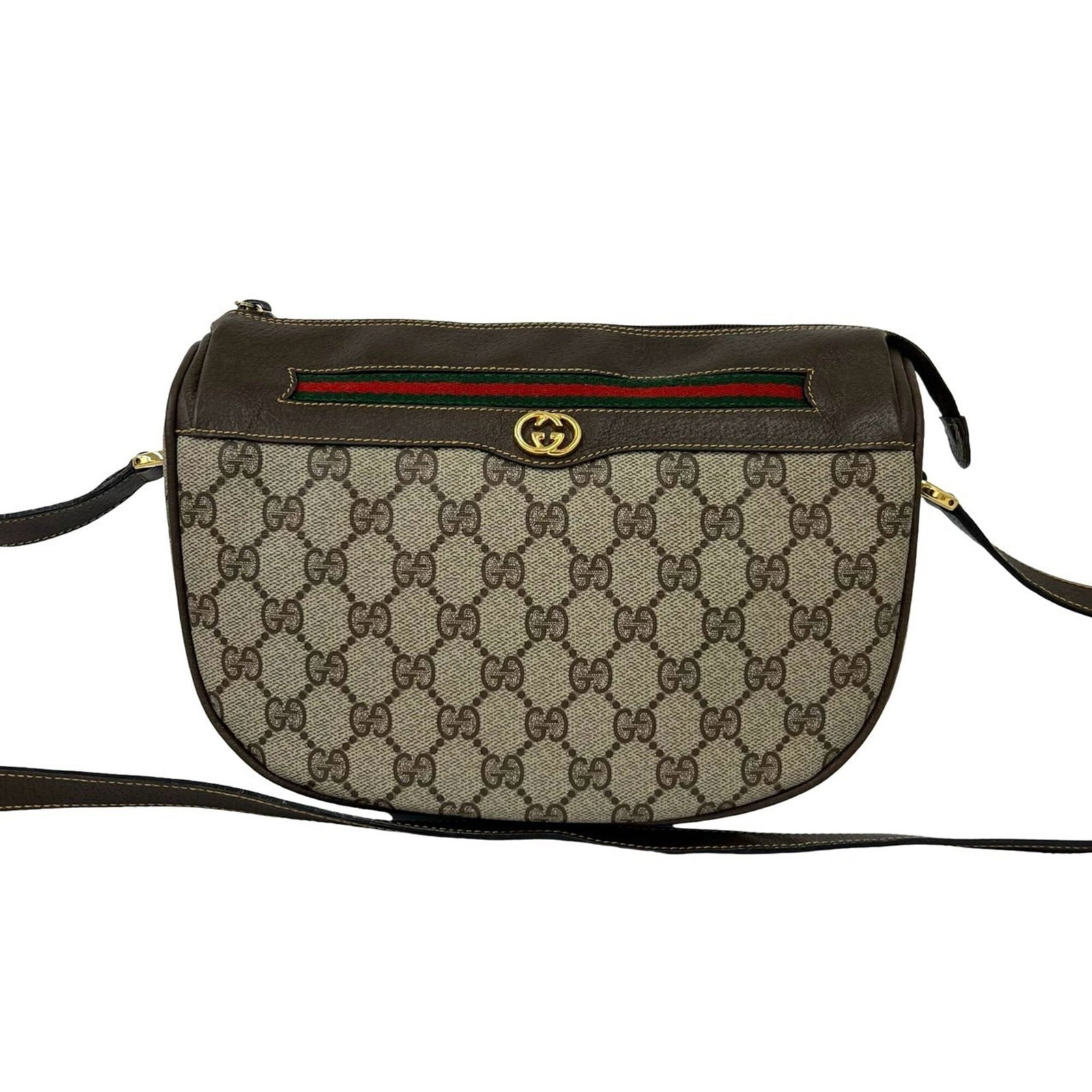Shoulder Bag Leather Pvc Gucci Pochette: Shoulder Bag Leather Pvc Gucci Pochette This Gucci Pochette shoulder bag features a unique combination of leather and PVC materials, adding a touch of modernity to its classic design. Measuring 19cm x