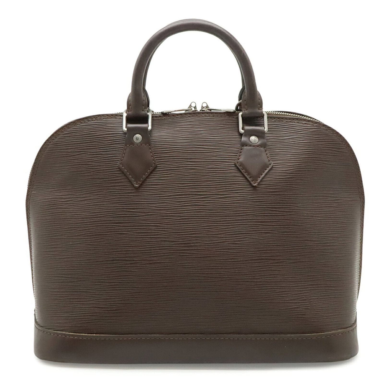 Epi Leather Louis Vuitton Handbag: Epi Leather Louis Vuitton Handbag Epi leather Louis Vuitton handbag in Moka color, measuring 24cm x 30.5cm x 16.5cm. Made from high-quality Epi leather, this classic handbag features a timeless