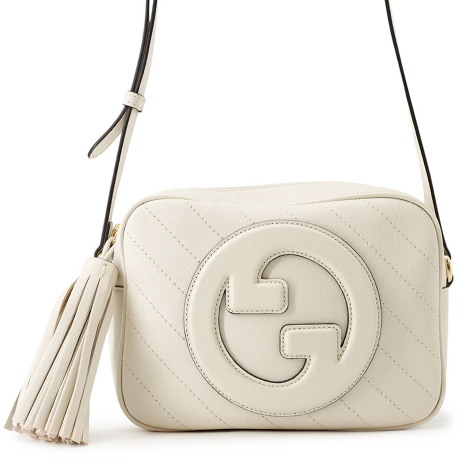 Shoulder Bag Leather Handbag Gucci: Shoulder Bag Leather Handbag Gucci Ivory leather shoulder bag with a classic design, featuring a zipper closure and adjustable strap length of 120cm-135cm. Made from high-quality leather, this Gucci