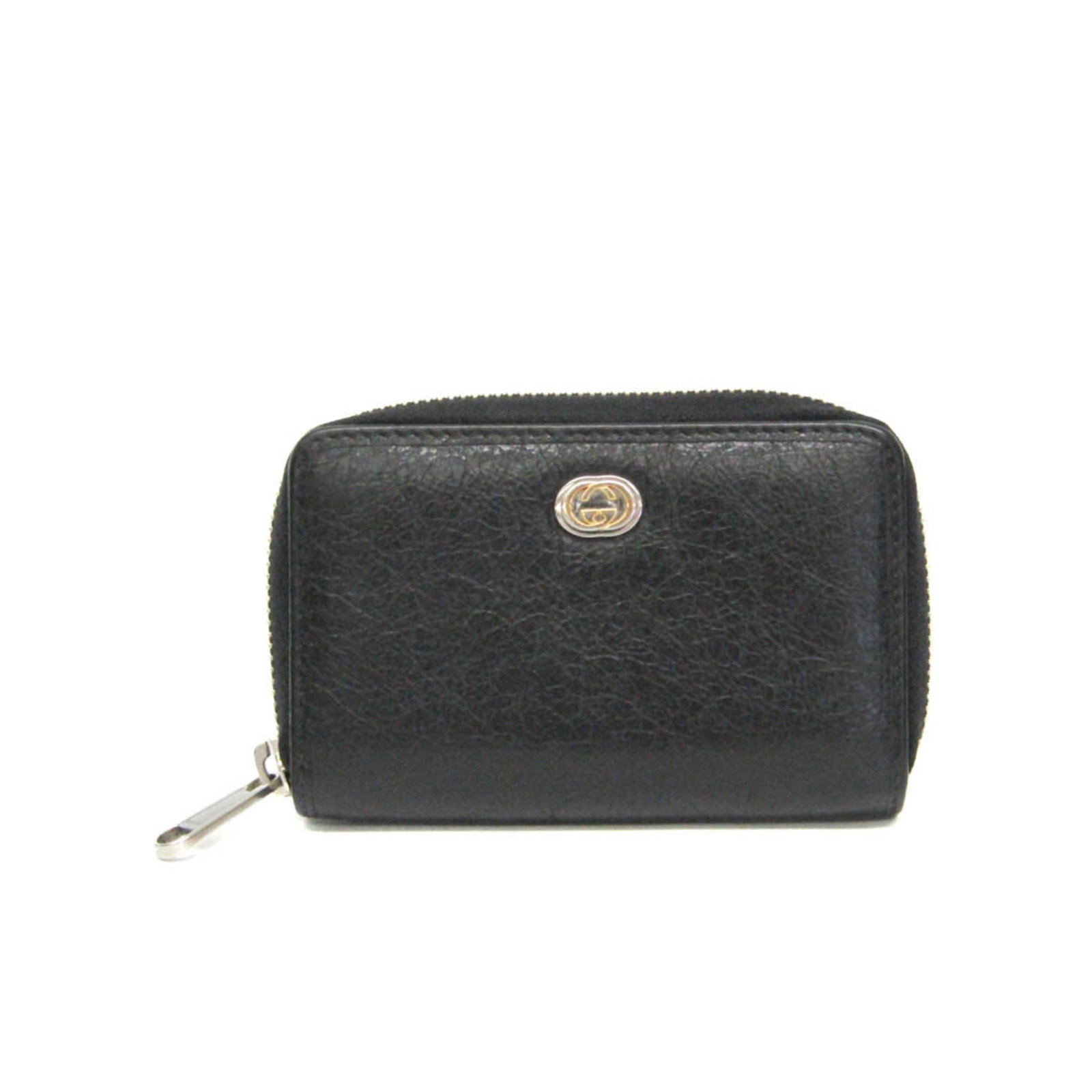 Case Card Leather Gucci: Case Card Leather Gucci The Gucci Interlocking G coin case is a sleek and sophisticated leather card case, crafted from high-quality black leather and featuring a sturdy zipper closure. With an open