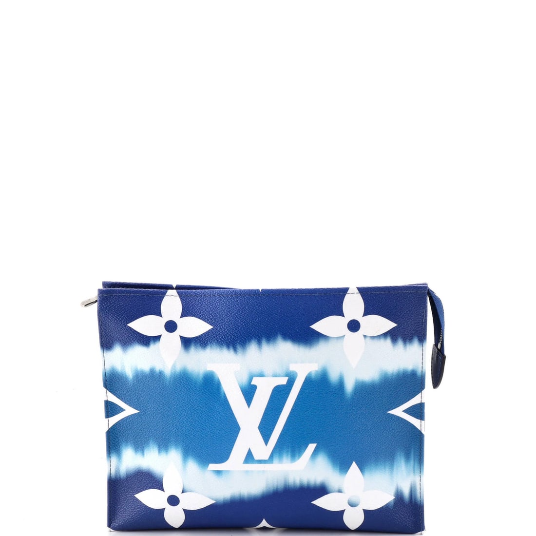 Escale Monogram Giant 26 Limited Edition Toiletry Pouch Louis Vuitton: Escale Monogram Giant 26 Limited Edition Toiletry Pouch Louis Vuitton Canvas Coated Louis Vuitton Escale Monogram Giant 26 Toiletry Pouch in Blue, featuring the iconic Monogram pattern, measures 8"