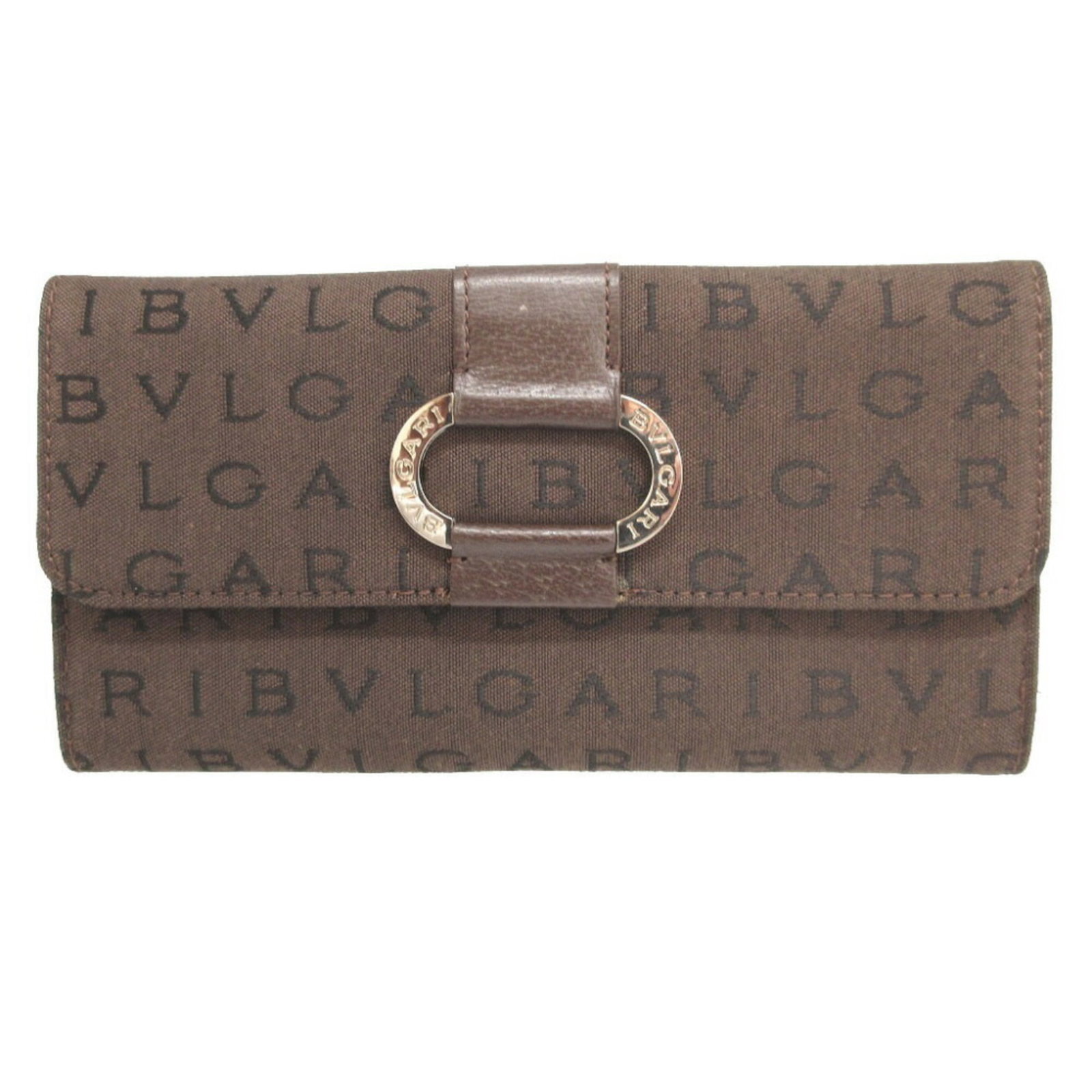 Bi Fold Canvas Bvlgari Wallet Long: Bi Fold Canvas Bvlgari Wallet Long Canvas Bvlgari Wallet Long: A Brown Bi-Fold Wallet with a Classic Design. Made from high-quality canvas, this bi-fold wallet features a timeless design with a