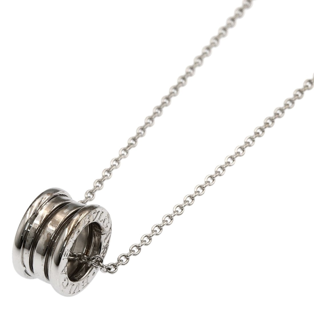 Bvlgari B.Zero1 Necklace K18 White Gold: Bvlgari B.Zero1 Necklace K18 White Gold K18 White Gold Bvlgari B.Zero1 Necklace is a sleek and sophisticated piece, featuring a 17.9inch length and open closure. This necklace boasts a striking