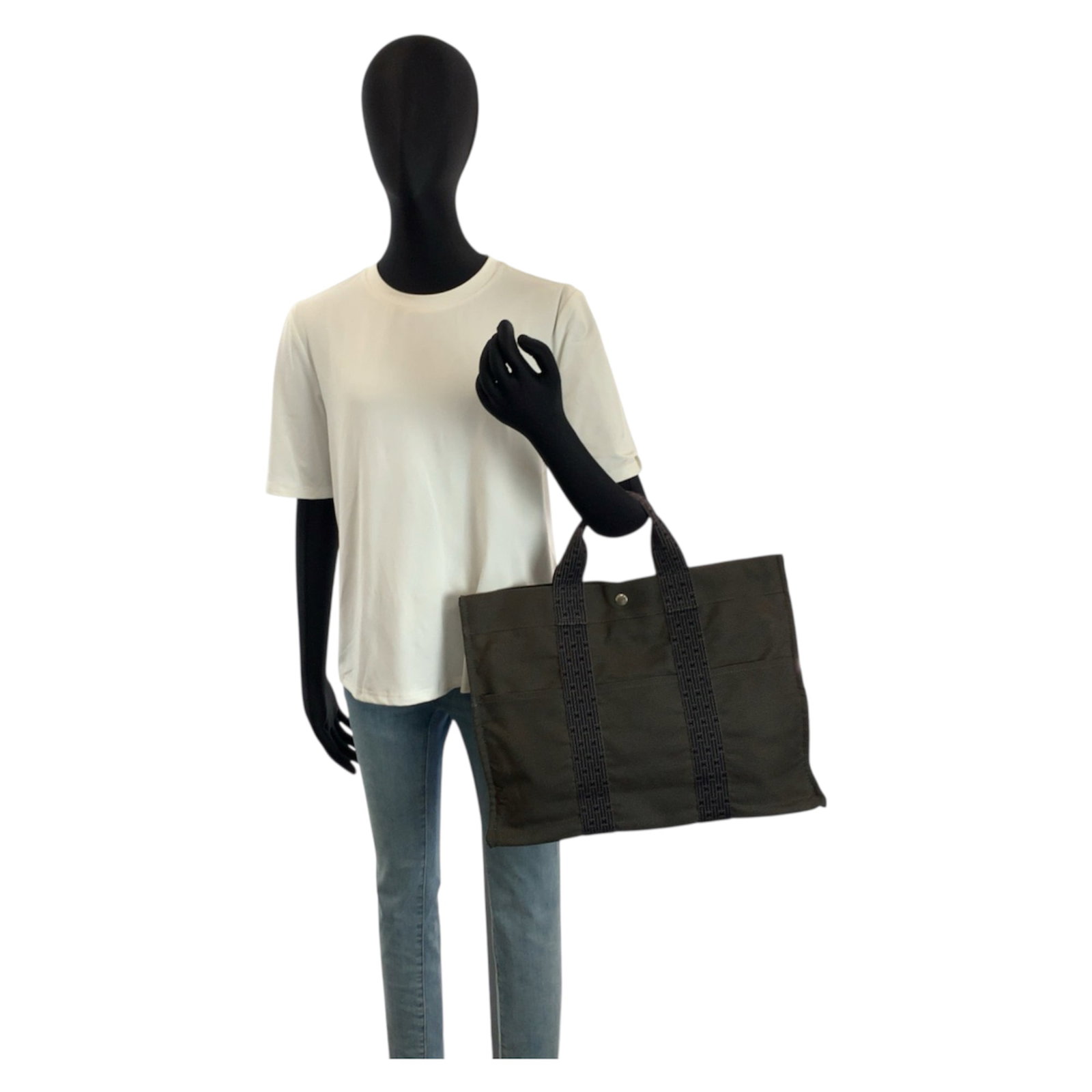 Polyamide Polyester Bag Tote Handbag Hermes - 7