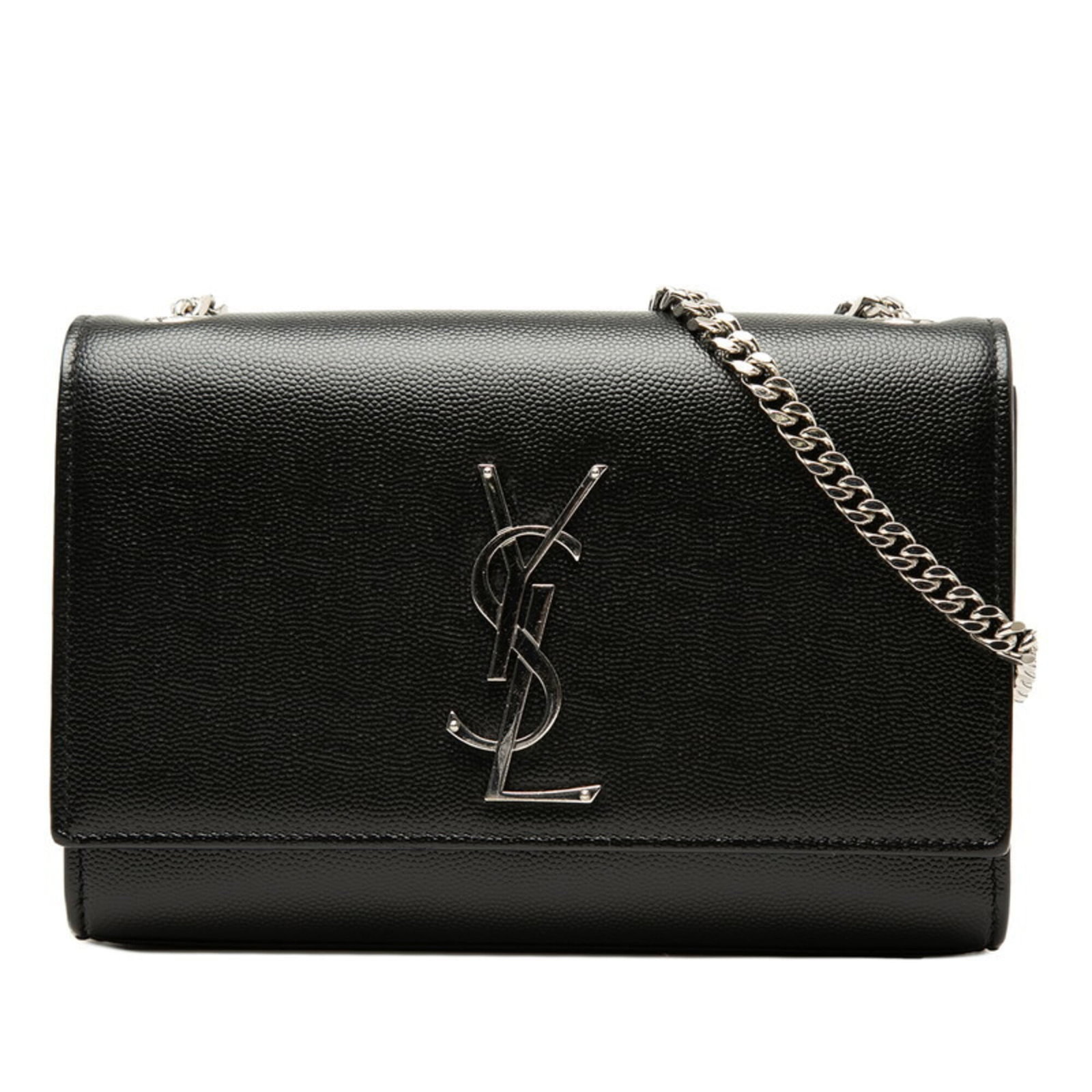 Laurent Saint Bag Leather Shoulder: Laurent Saint Bag Leather Shoulder The Laurent Saint Bag Leather Shoulder boasts sleek, sophisticated design with a striking black and silver color combination. Made from high-quality leather, this sh