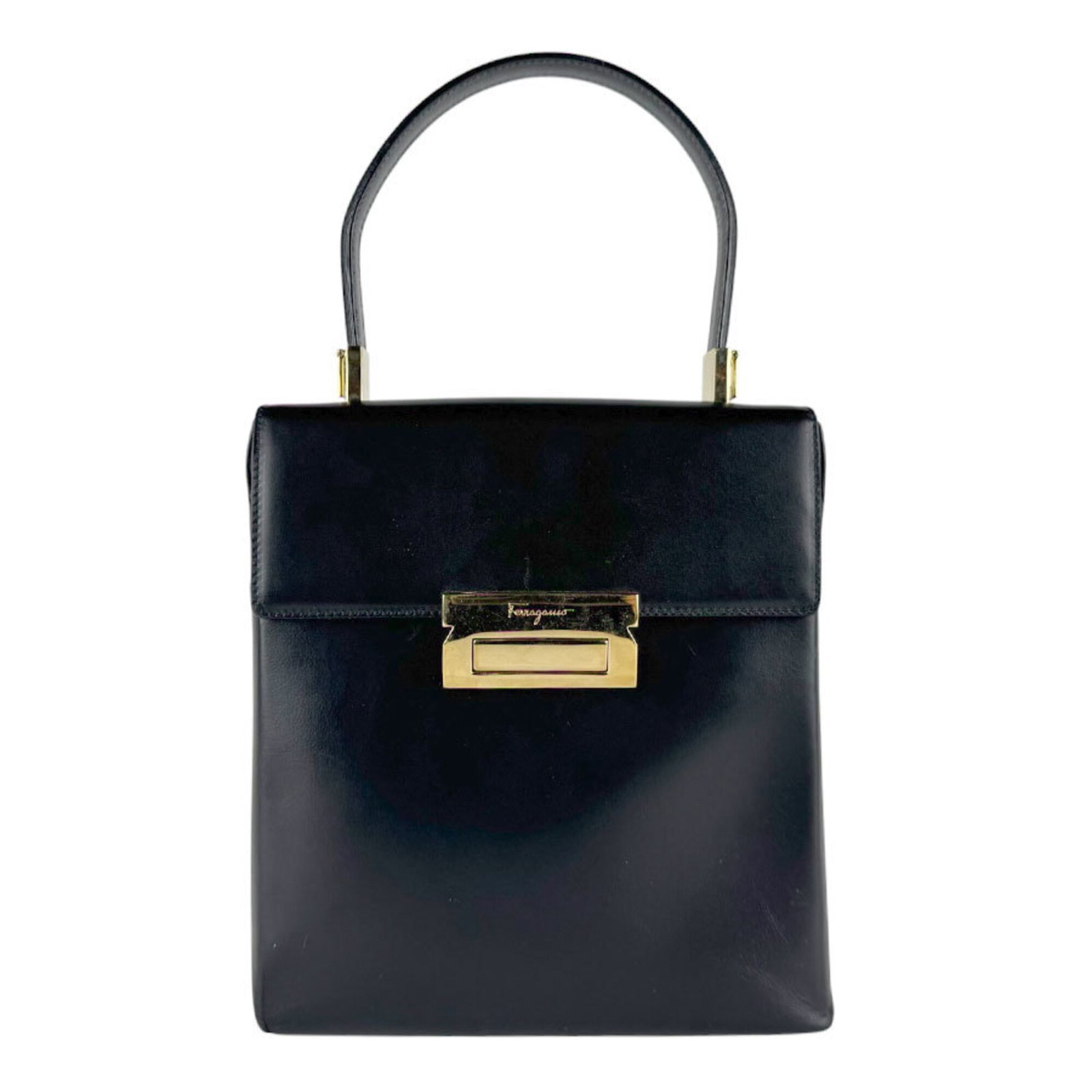 Ferragamo Salvatore Handbag Leather Bag Shoulder: Ferragamo Salvatore Handbag Leather Bag Shoulder The Salvatore Ferragamo leather shoulder bag boasts sleek black leather construction with a sophisticated design, measuring 21cm x 19cm x 7cm. This sty