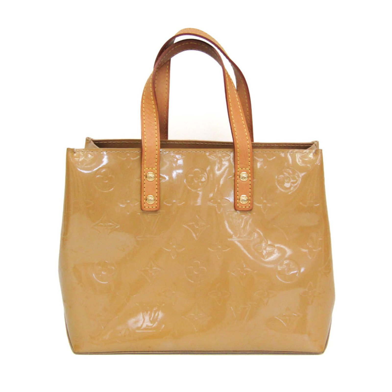 Vuitton Handbag Monogram Vernis Louis: Vuitton Handbag Monogram Vernis Louis Monogram Vernis Louis by Louis Vuitton, a timeless piece of handbag craftsmanship. This Reade PM M91334 model boasts the iconic Monogram Vernis design in
