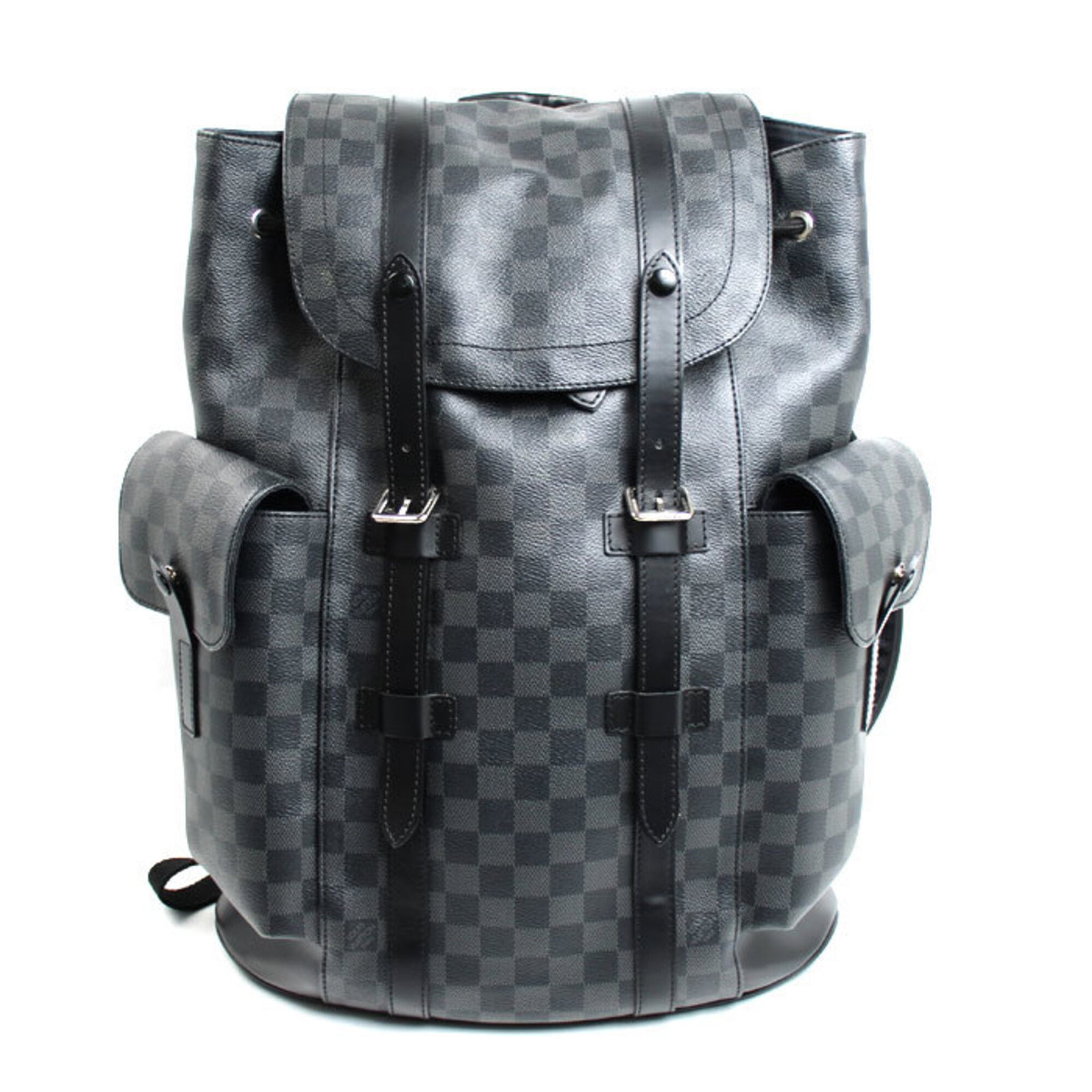 Damier Graphite Louis Vuitton Backpack: Damier Graphite Louis Vuitton Backpack Damier Graphite Louis Vuitton Backpack features a sleek black Damier Graphite design, a classic Louis Vuitton style, and a durable construction. Measuring 44cm x