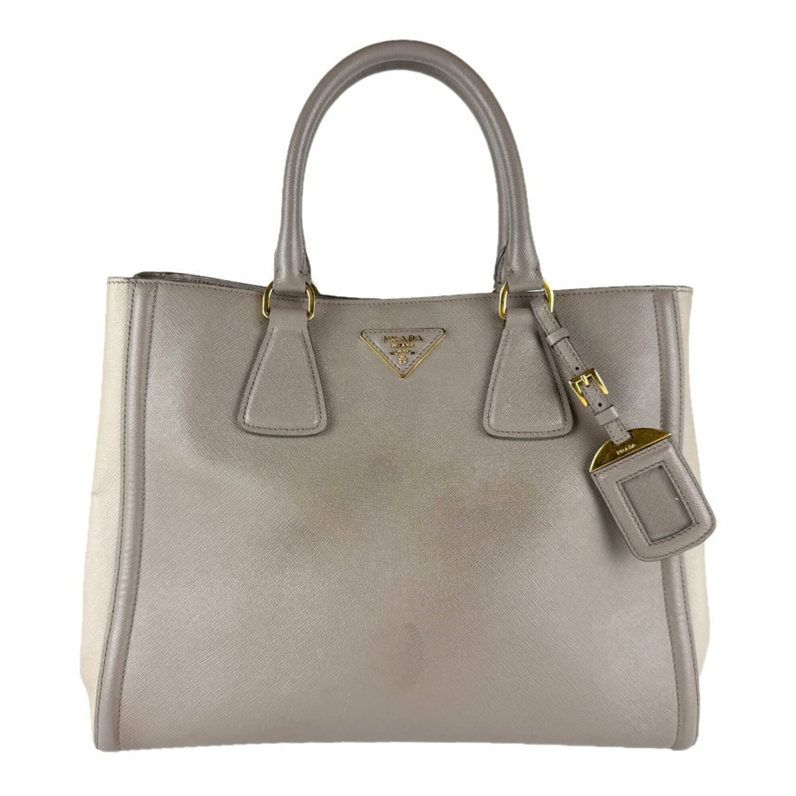 Prada Handbag Shoulder Bag Leather: Prada Handbag Shoulder Bag Leather The Prada Handbag Shoulder Bag Leather is a stylish and versatile accessory made from high-quality leather. Measuring 25cm x 32cm x 16cm, it features a sleek gray