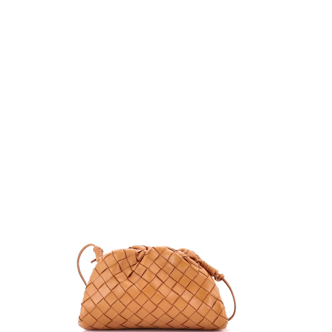 Intrecciato Pouch Nappa Mini Bottega: Intrecciato Pouch Nappa Mini Bottega The Bottega Veneta Intrecciato Pouch Nappa Mini features a classic cross body design with a signature Intrecciato woven pattern in rich brown leather. Measuring